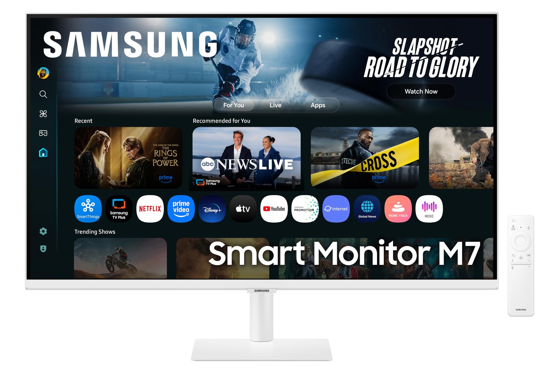 Samsung 32" (80 cm) 4K M7 Vision AI Smart Monitor|UHD 3840 x 2160|Smart TV Experience with AI|Type-C|Apple AirPlay|Gaming Bar|Remote|Speakers|Wi-Fi|Bluetooth|AI Picture & Sound|LS32FM700UWXXL|Black