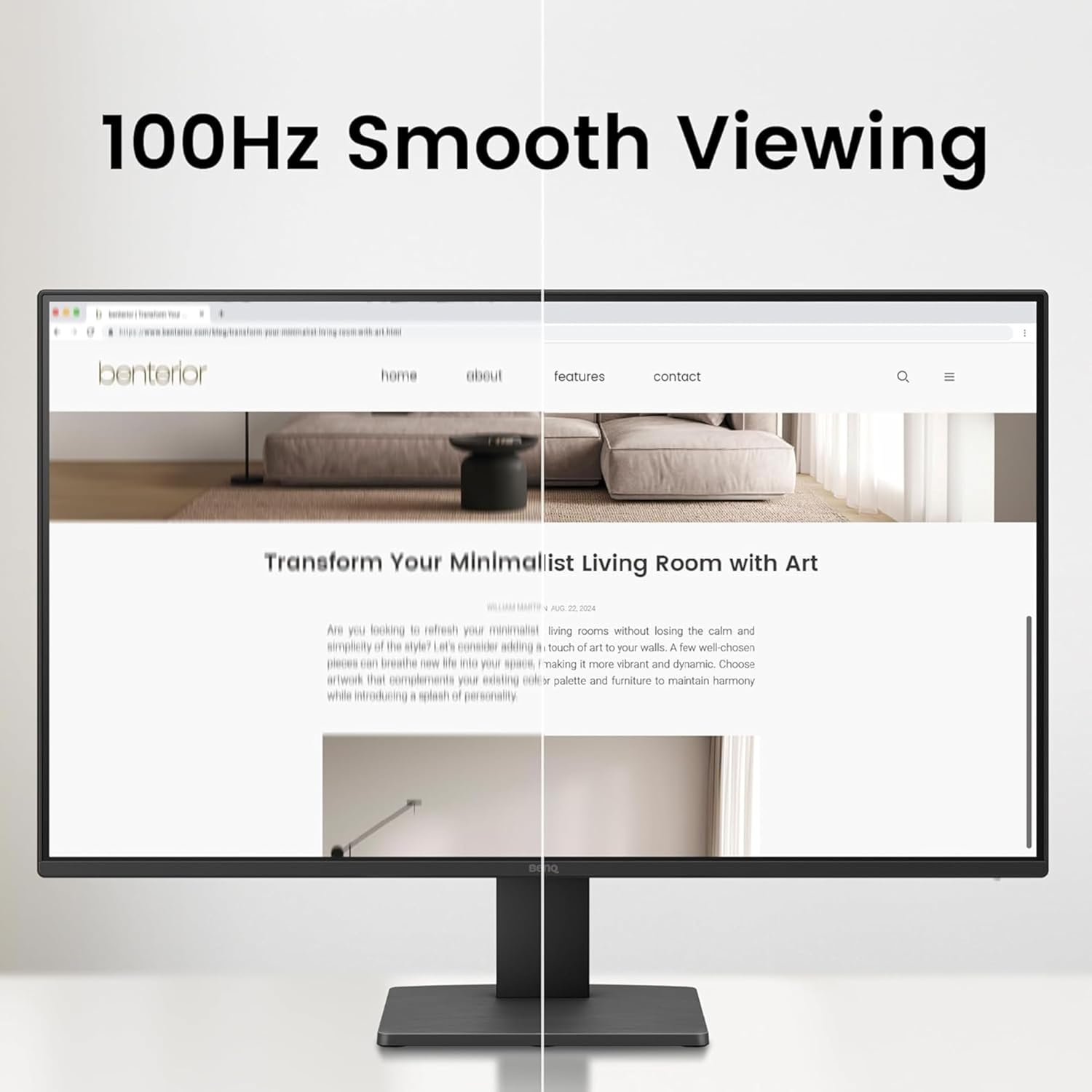 BenQ GW2791 27” 1920x1080 FHD 100Hz IPS Eye-Care 99% sRGB Monitor| HDMI| DisplayPort| Ultra Slim Bezel| TUV-Certified| Flicker-Free| Low Blue Light Plus (Black)