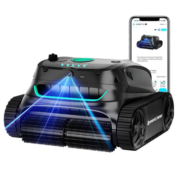 WYBOT S2 Vision AI Camera Cordless Pool Cleaners for Inground Pools, 8-in-1 Pool Vacuum Robot, Brushless Motor Powerful Suction, Wall Climbing, Horizontal Waterline Scrubbing (Black Green)