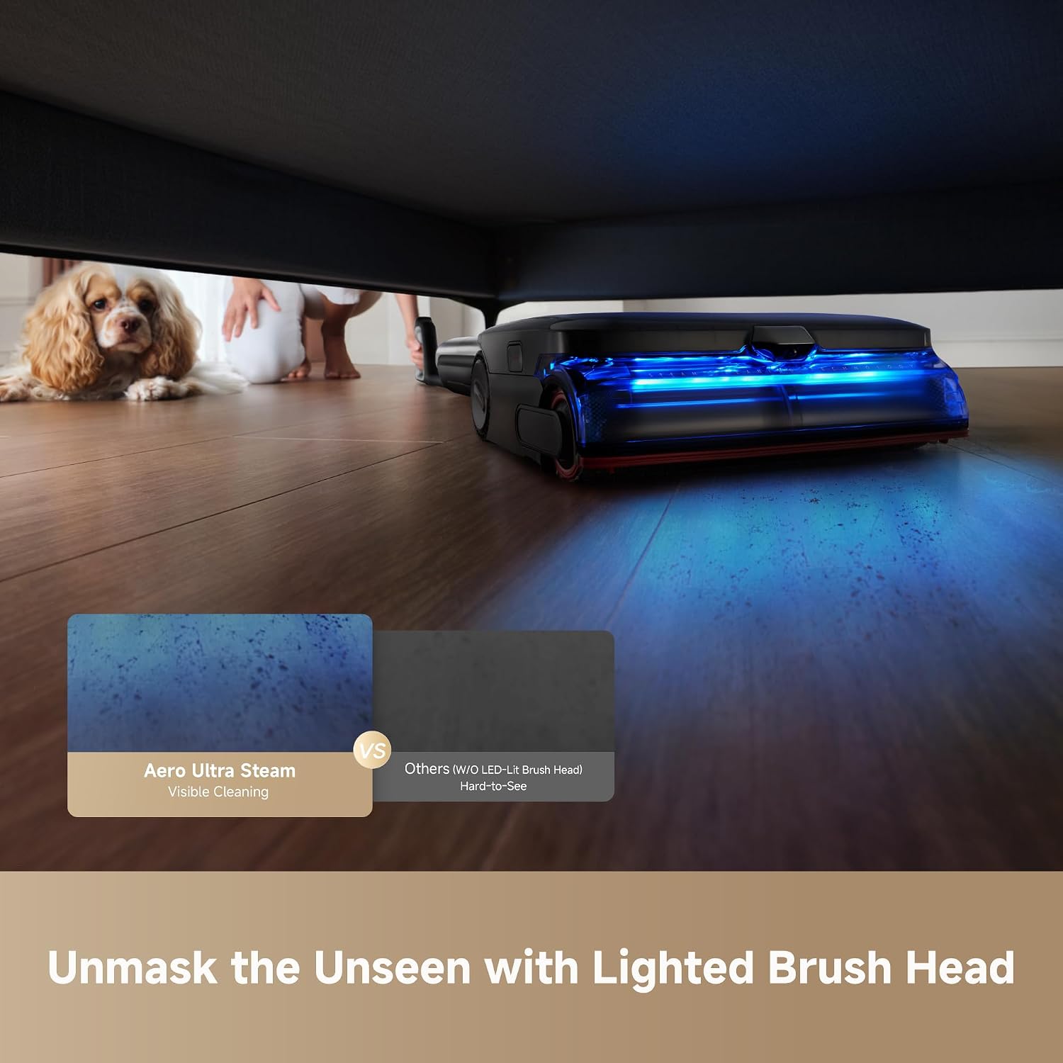 DREAME Aero Ultra Steam Vacuum Mop, 392℉ Steam, 194℉ Hot Water, FoamWash | Wet Dry Vacuum with 30kPa Suction, 3.88in Slim Floor Washer, Auto Self-Clean, Tangle-Free, GlideWheel Assist, LED Headlight