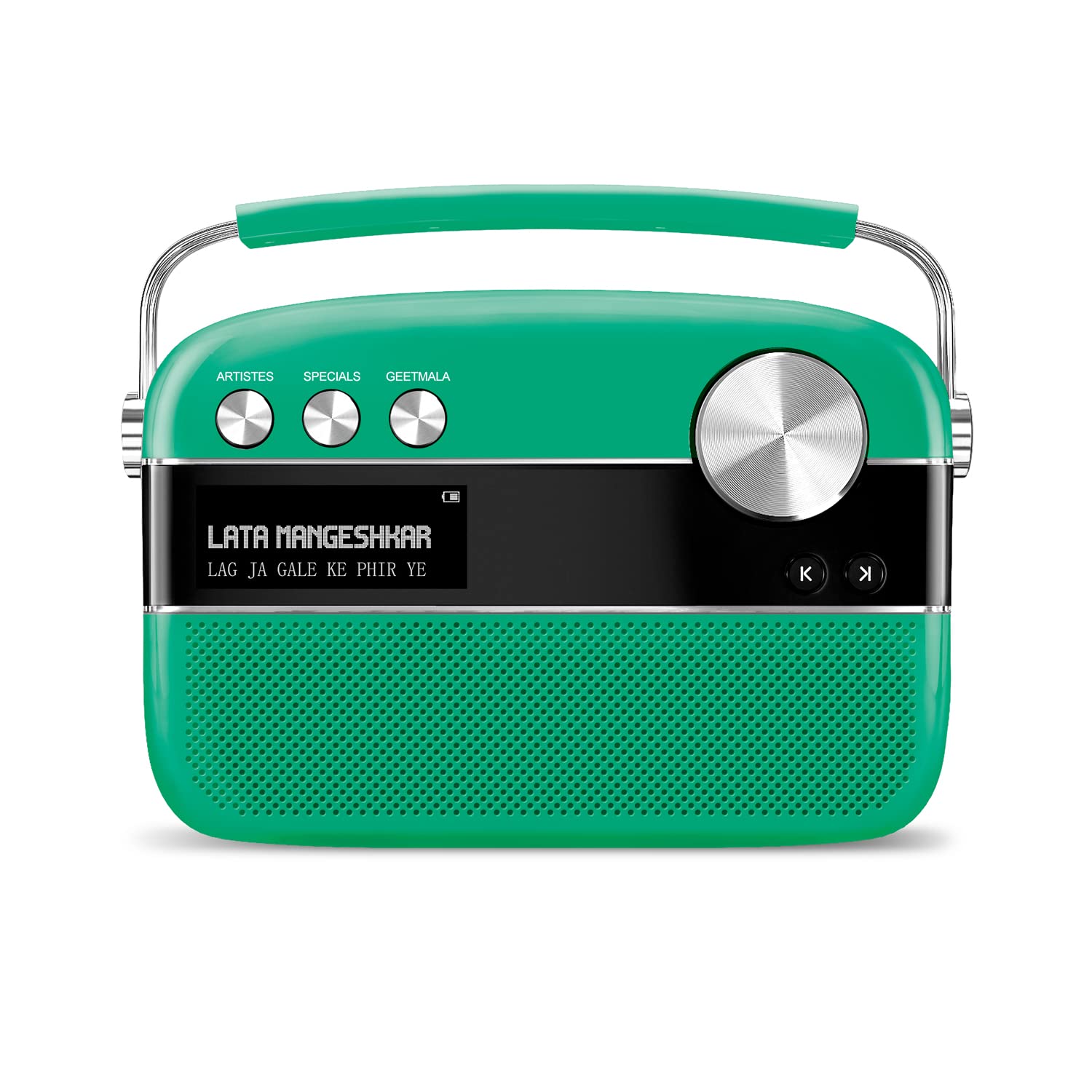 Saregama Carvaan Hindi - Portable Music Player with 5000 Preloaded Songs, FM/BT/AUX (Porcelain White)