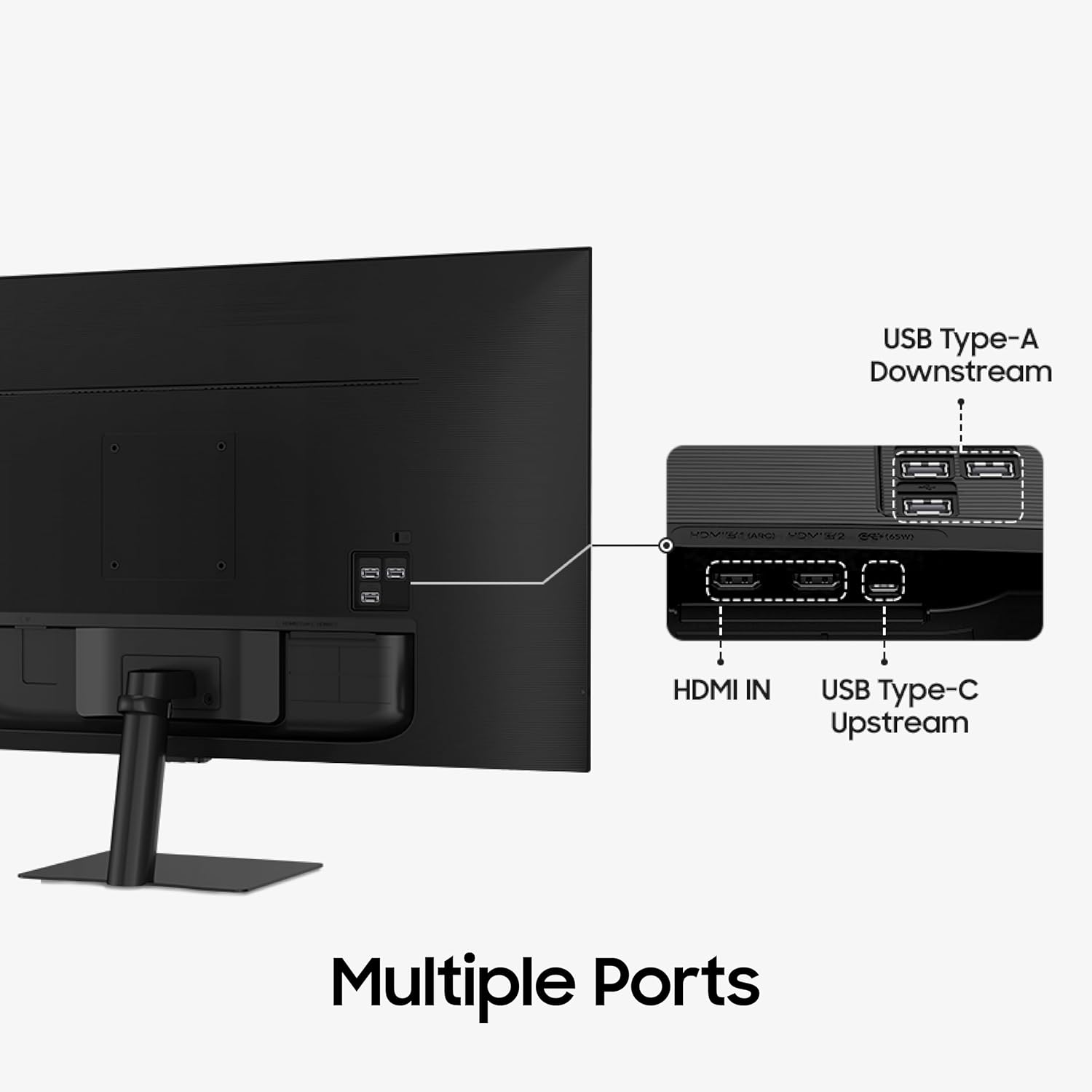 Samsung 32" (80 cm) 4K M7 Vision AI Smart Monitor|UHD 3840 x 2160|Smart TV Experience with AI|Type-C|Apple AirPlay|Gaming Bar|Remote|Speakers|Wi-Fi|Bluetooth|AI Picture & Sound|LS32FM700UWXXL|Black