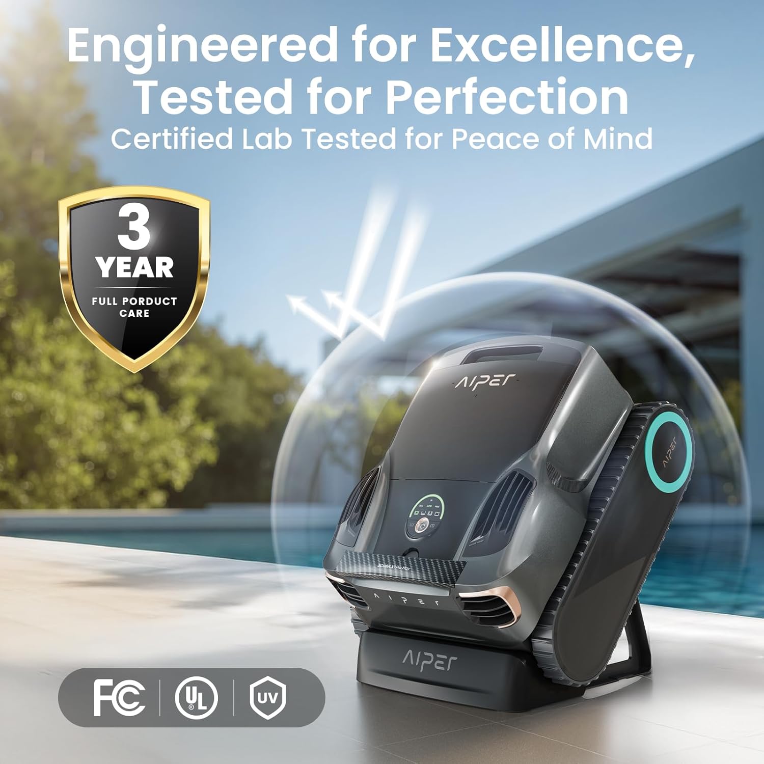 Aiper Scuba X1 Pro Max All-in-One Pool Cleaning Robot & Skimmer with 8,502 GPH Suction, Ultra-fine Filtration, Smart Surface Parking, Underwater WiFi Connection with HydroComm Pure
