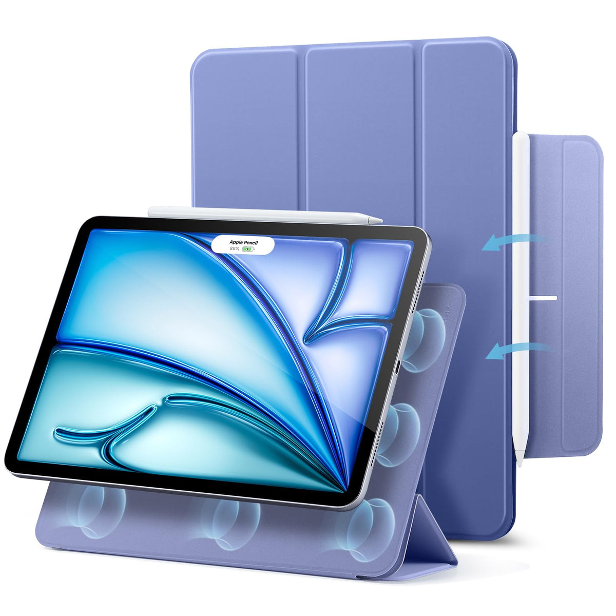 ESR for iPad Air 13 Inch Case M4/M3/M2, iPad Pro 12.9 Case, Grey