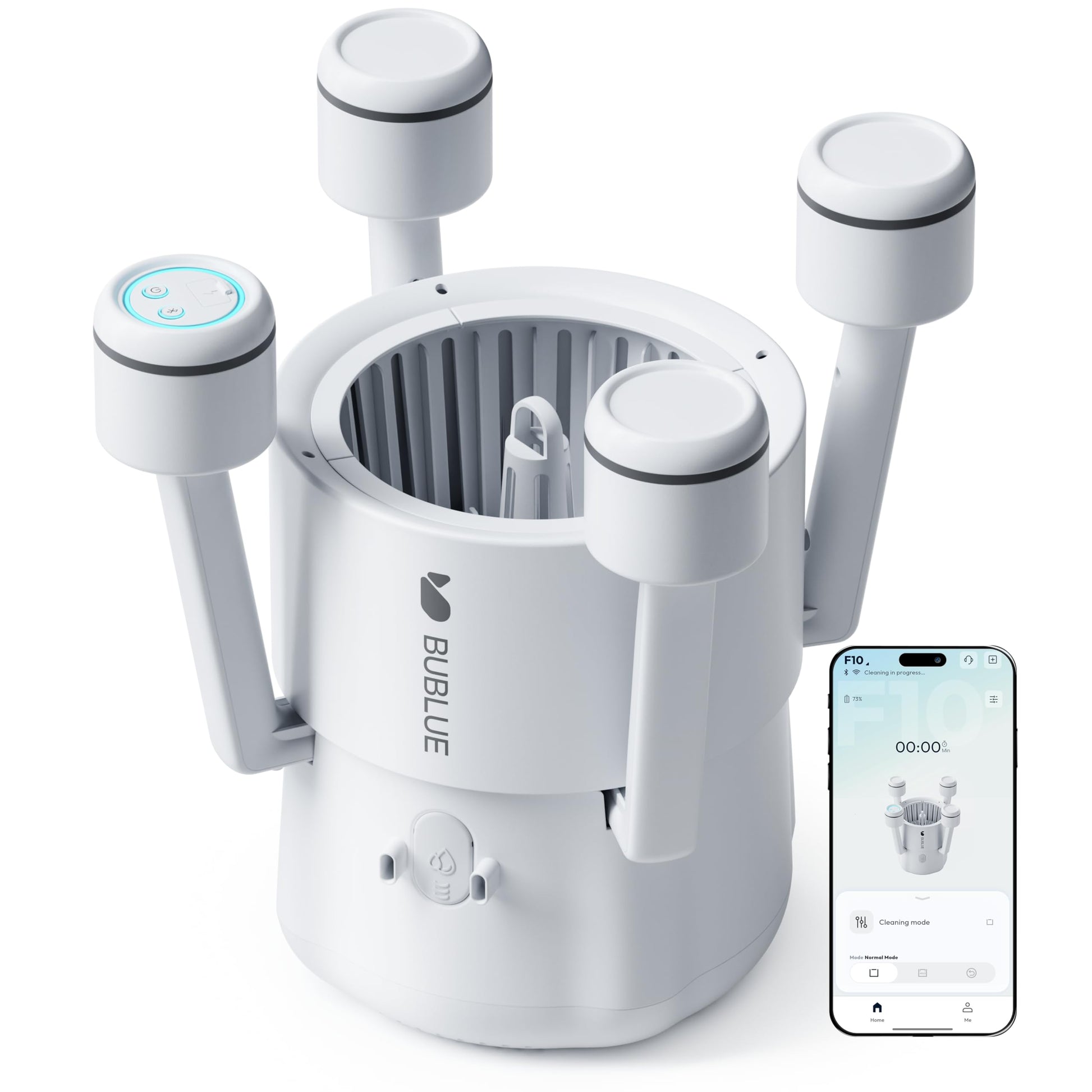 (2026 Upgrade) BUBLUE F10 Pool Surface Skimmer Robot, Pool Cleaner with App Control,Powerful Suction,5L Filter, Dual Cleaning Modes, AI Navigation,Ideal for In-Ground & Above-Ground Pools,Space Gray
