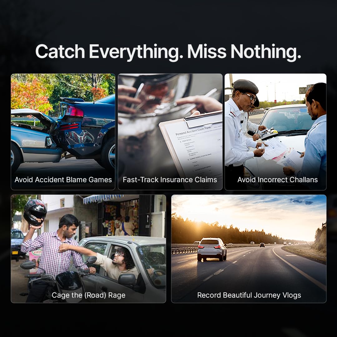 Qubo Car Dash Camera Pro (with GPS Logger) Dash Cam | from Hero Group | Made in India | Full HD 1080p | Wide Angle View | G-Sensor | Wi-Fi | Emergency Recording | Supports Up to 256 GB SD Card