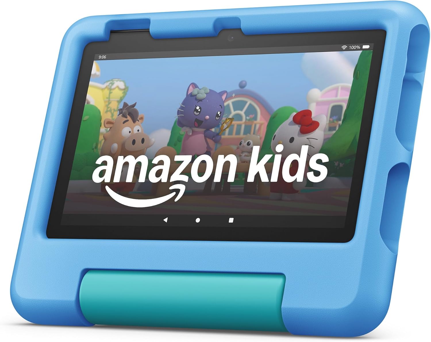 Amazon Fire 7 Kids tablet (newest model) ages 3-7. Top-selling 7" kids tablet on Amazon. Includes 6 months of ad-free and exclusive content, easy parental controls, 10-hr battery, 16 GB, Blue