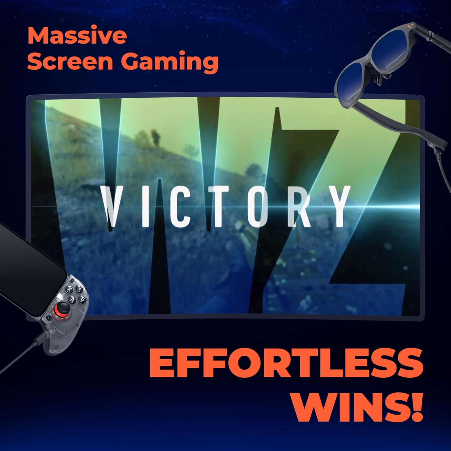 VITURE Winning Combo Pro XR Glasses x 8BitDo Ultimate Mobile Gaming Controller Bundle, World’s First. Supporting XR Glasses, Pro Performance for Android, Effortless Wins Anywhere