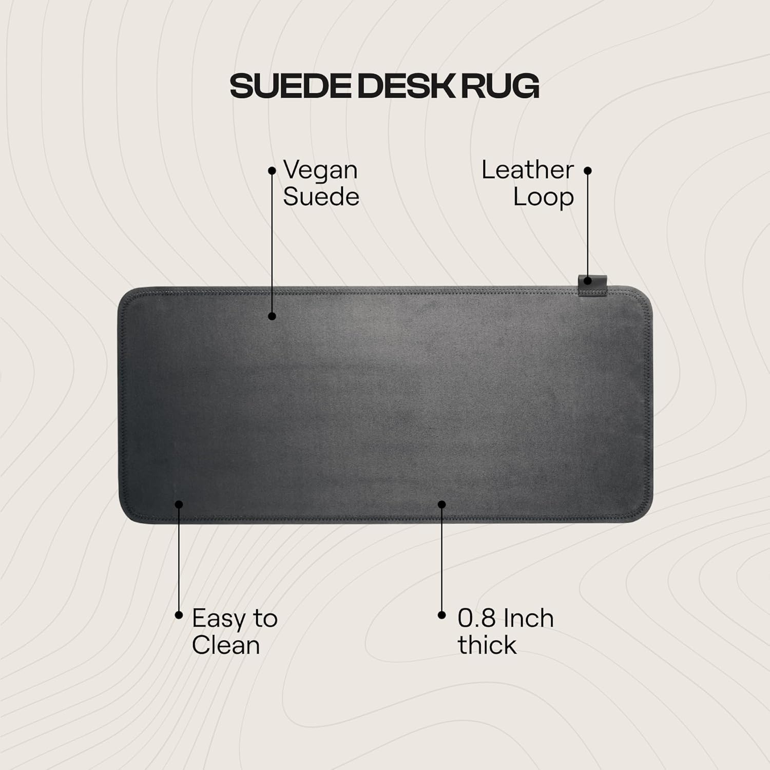 NOOE Config MEL Premium Walnut Desk Essentials Set Anywhere Mini Laptop Stand, Hands-On Mobile Stand & Soft Desk Rug | Workspace Decluttering Kit for Home & Office Setup