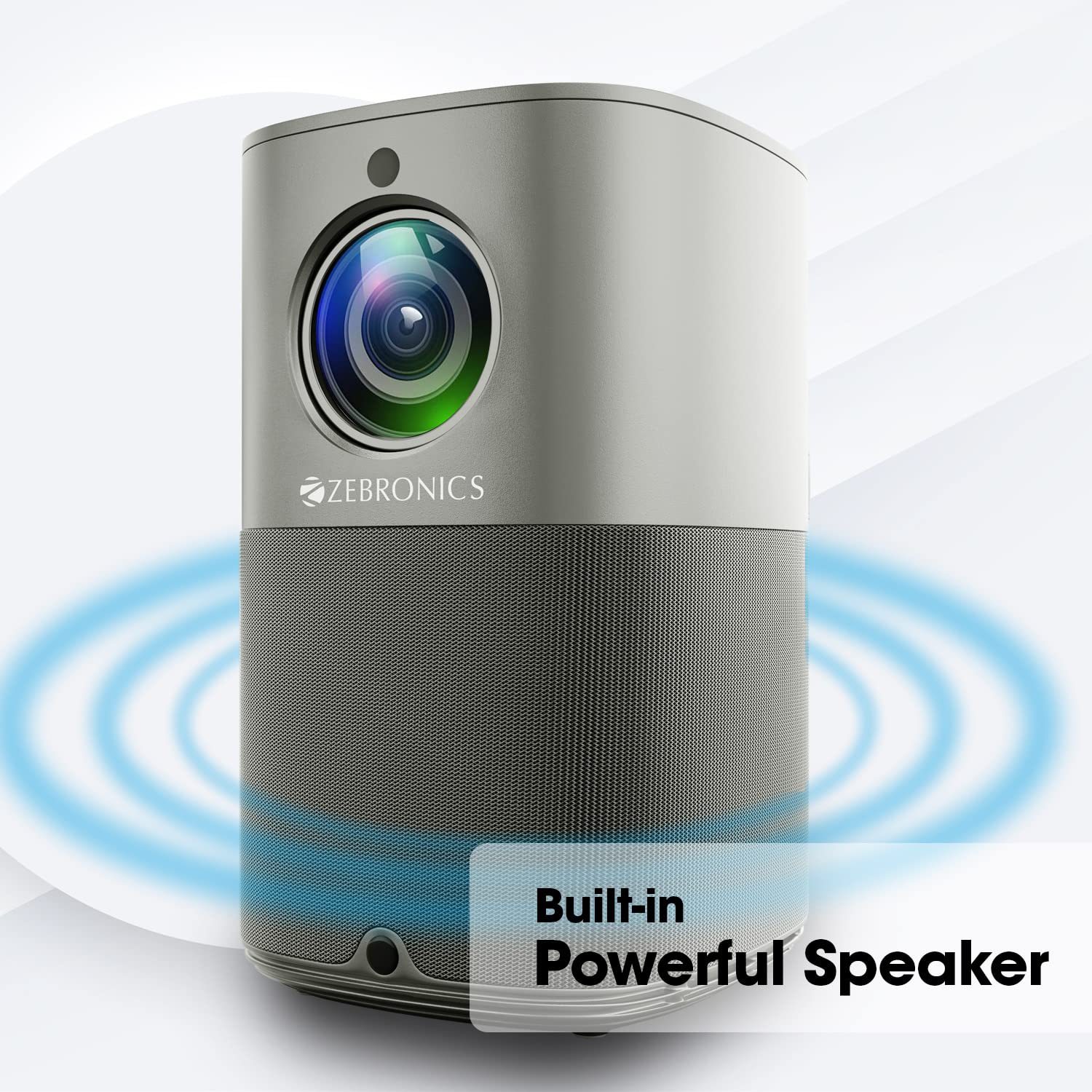 ZEBRONICS PIXAPLAY 18, Smart LED Vertical Projector, 3800 Lumens, 4K Support, Dolby Audio, 200 inch Screen Size, HDMI, USB, WiFi, Supports Bluetooth, 1080p Native, Electronic Focus, APP Support