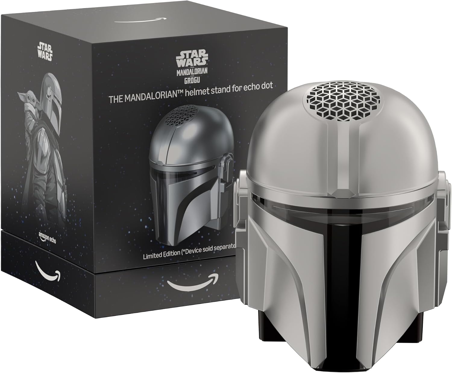 All-New Limited Edition, Star Wars The Mandalorian Helmet Stand for Amazon Echo Dot (4th & 5th Generation)