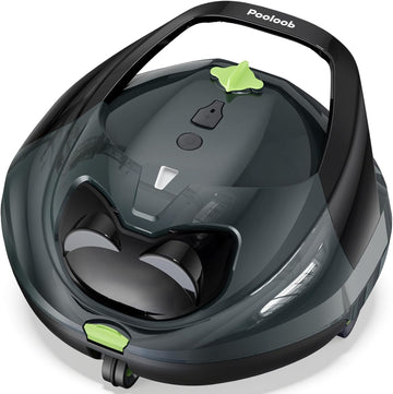 Pooloob PF1 Cordless Pool Vacuum Cleaner Robot for Daily Pool Maintenance, Floor Only Cleaning for Above/In Ground Pools, Triple Filtration, Floating Buoy & Tether, Not for Initial or Deep Cleaning