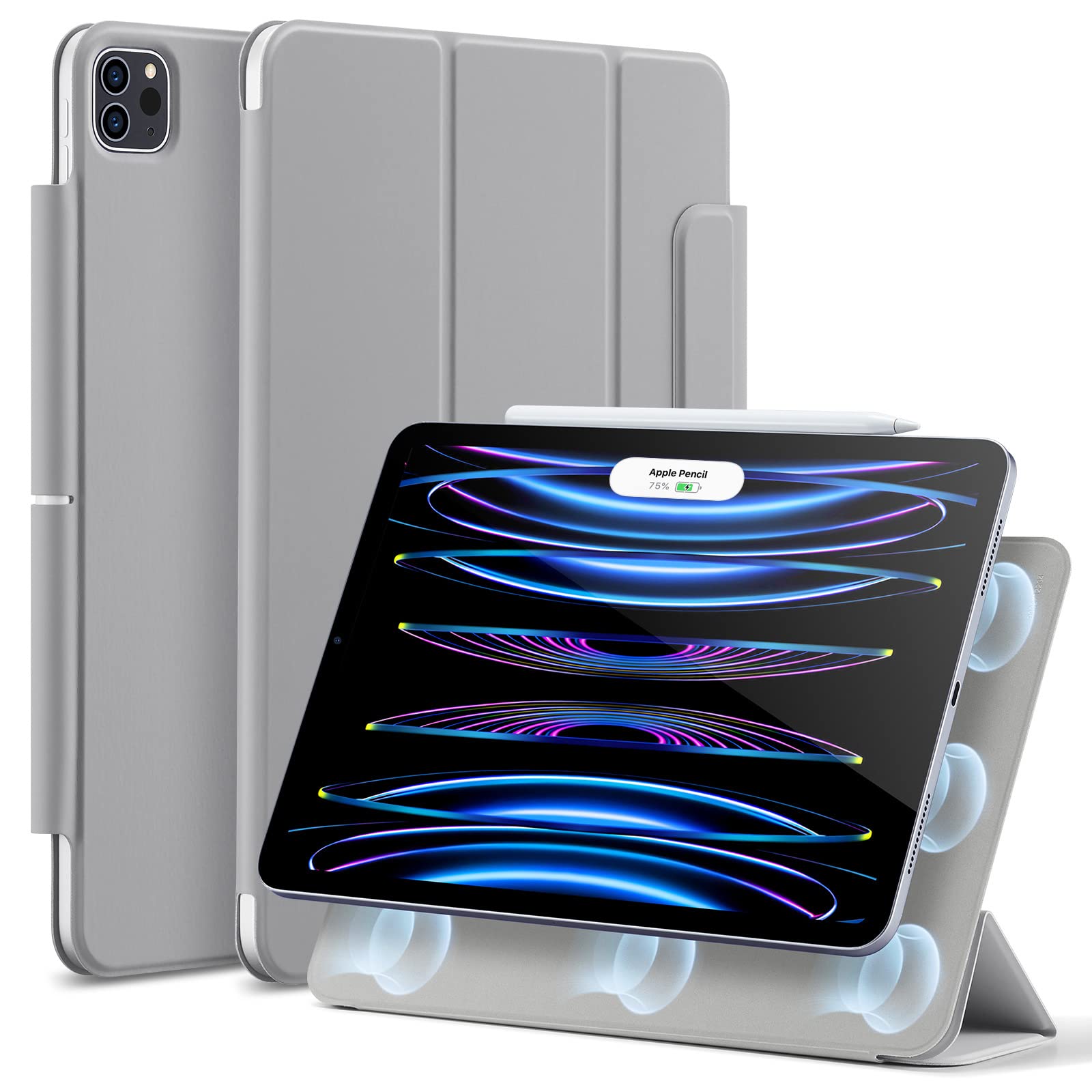 ESR for iPad Pro 11 Inch Case (M5/M4) Cover 2025/2024, Powerful Magnetic Attachment, Slim Trifold Stand Case, Supports Pencil Pro and Pencil (USB-C), Durable Protection, Rebound Series, Pink