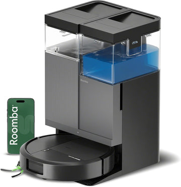 iRobot Roomba Plus 415 Robot Vacuum & Mop Combo, 20,000Pa Suction, 90 Days Self-Emptying, Multifunction Dock, Self-Cleaning & Hot Dry, Smart Obstacle Avoidance, Lifting Spinning Mops, Ideal for Pets