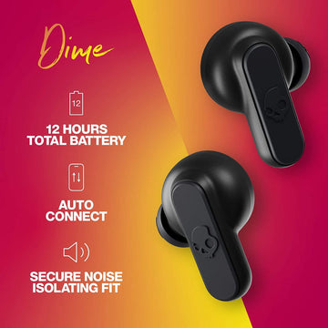 Skullcandy Dime Bluetooth Truly Wireless In Ear Earbuds With Microphone True Black