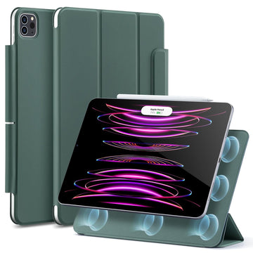 ESR for iPad Pro 12.9 inch Cover (2022/2021/2020, 6th/5th/4th Generation), iPad Air 13 inch Case 2025/2024, Convenient Magnetic Attachment, 2-Way Stand, Rebound Magnetic Case, Green