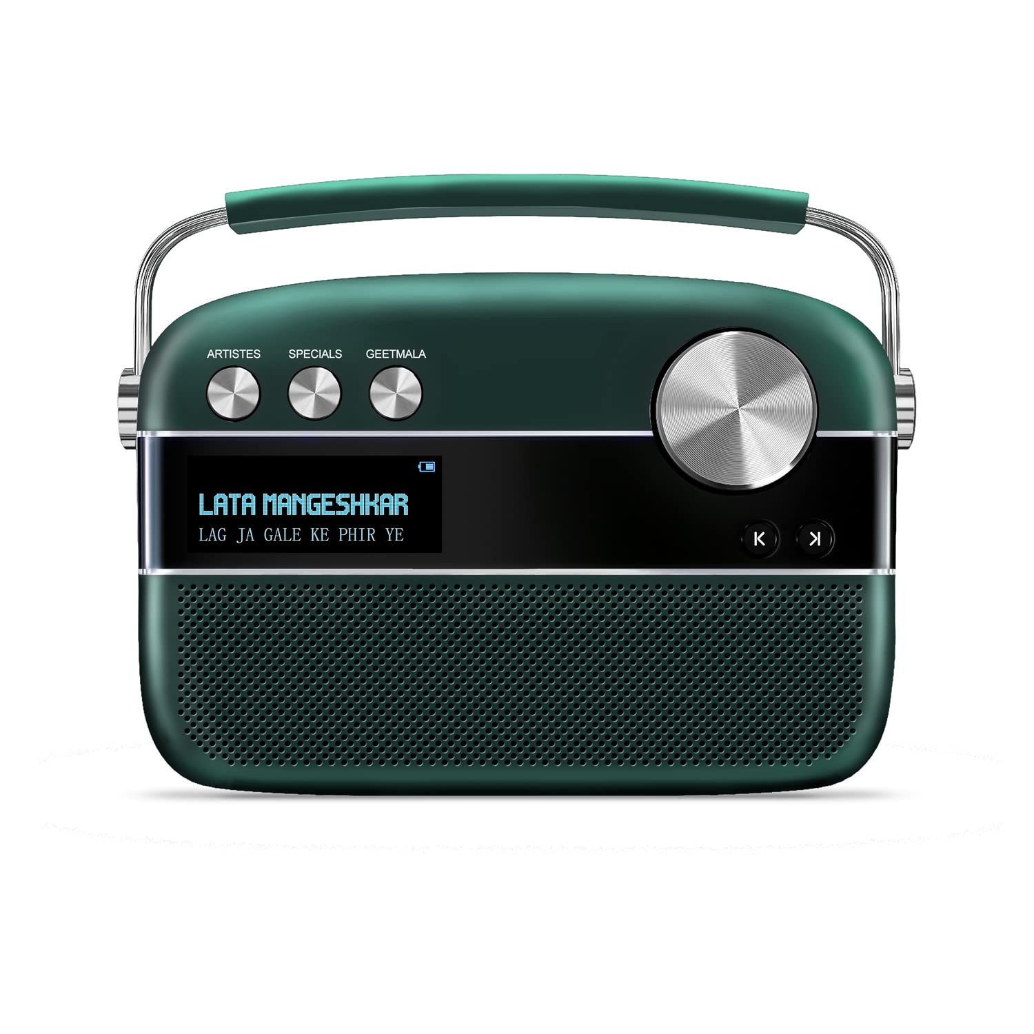 Saregama Carvaan Hindi - Portable Music Player with 5000 Preloaded Songs, FM/BT/AUX (Porcelain White)