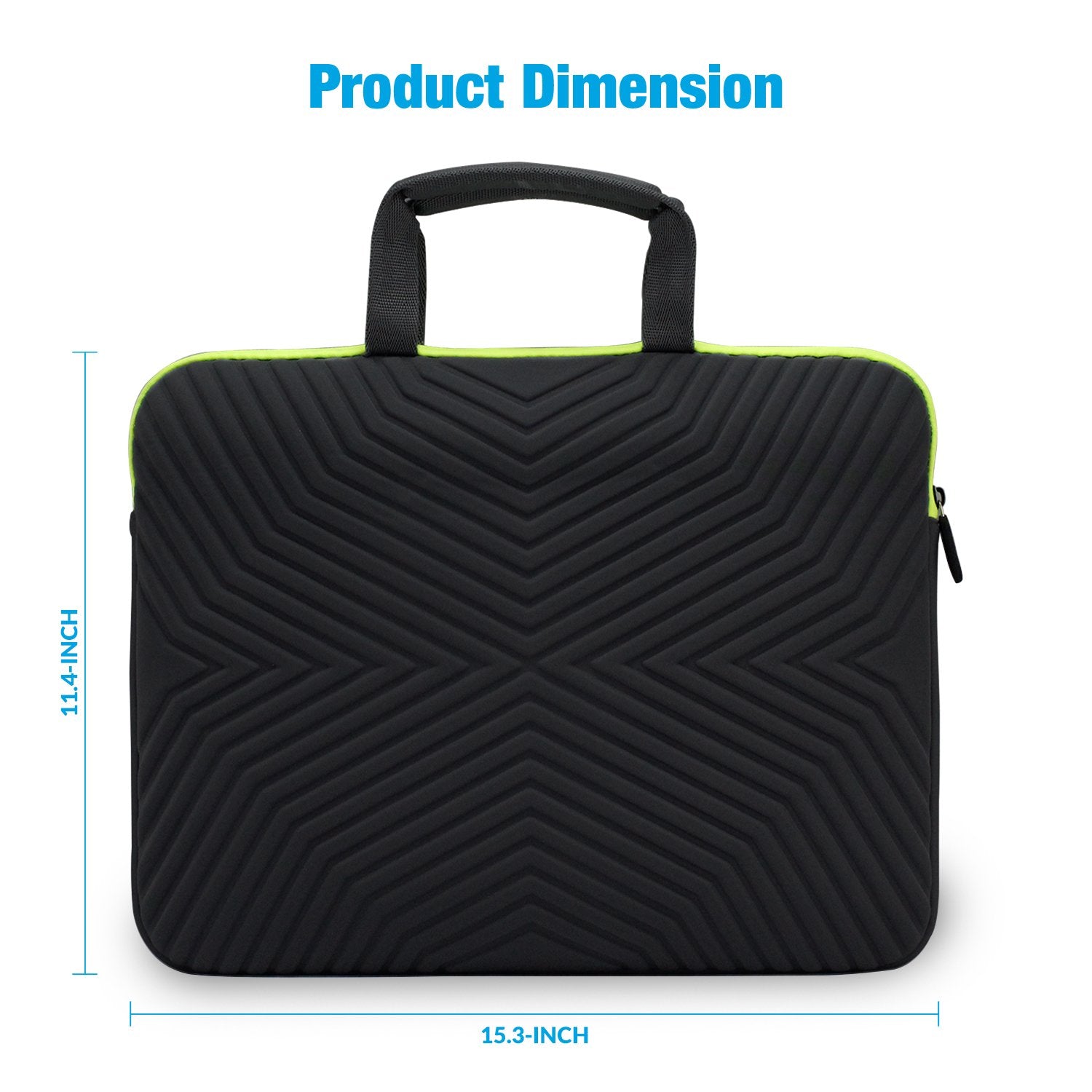 Tizum Z17-13 inches/14 inches Designer Ultra Slim Neoprene Sleeve case Cover Bag for Laptops, with Handle, Shock Proof Foam Protection for Office, Men and Women (Black)