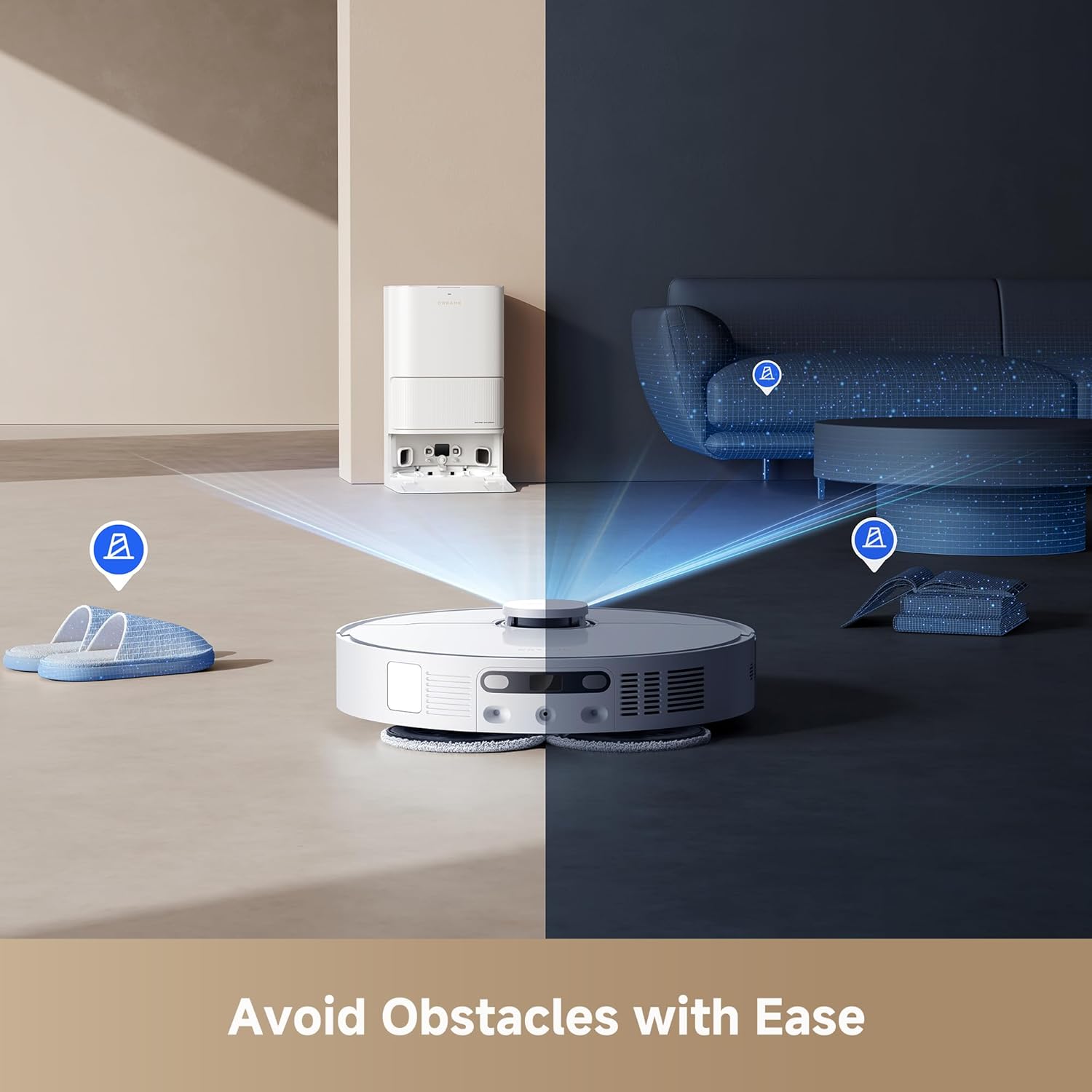 dreame L40s Ultra CE Robot Vacuum and Mop with Self-Emptying, TriCut Brush | 13,000Pa Suctiion, DuoSrub Mopping, Extendable Mop, Mop Self-Cleaning, Ultrasonic Carpet Sensing, 3DAdapt Obstacle Avoidance