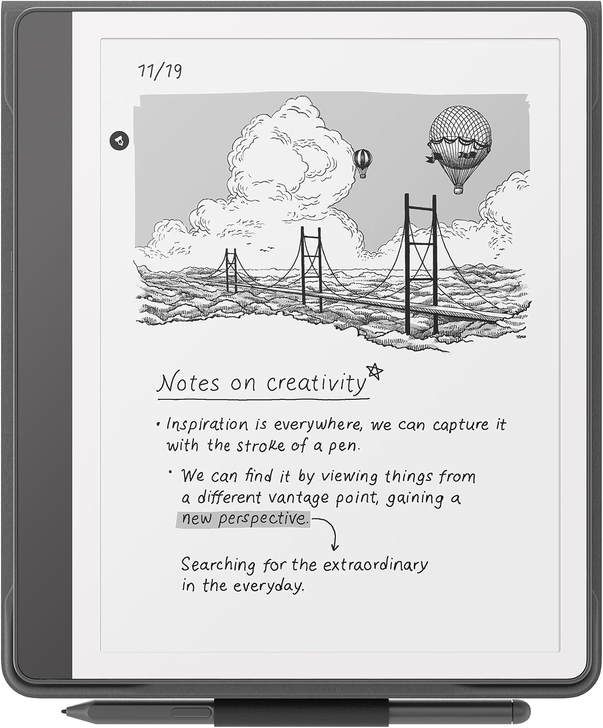 Amazon Kindle Scribe Leather Folio Cover with Magnetic Attach, Sleek Protective Case