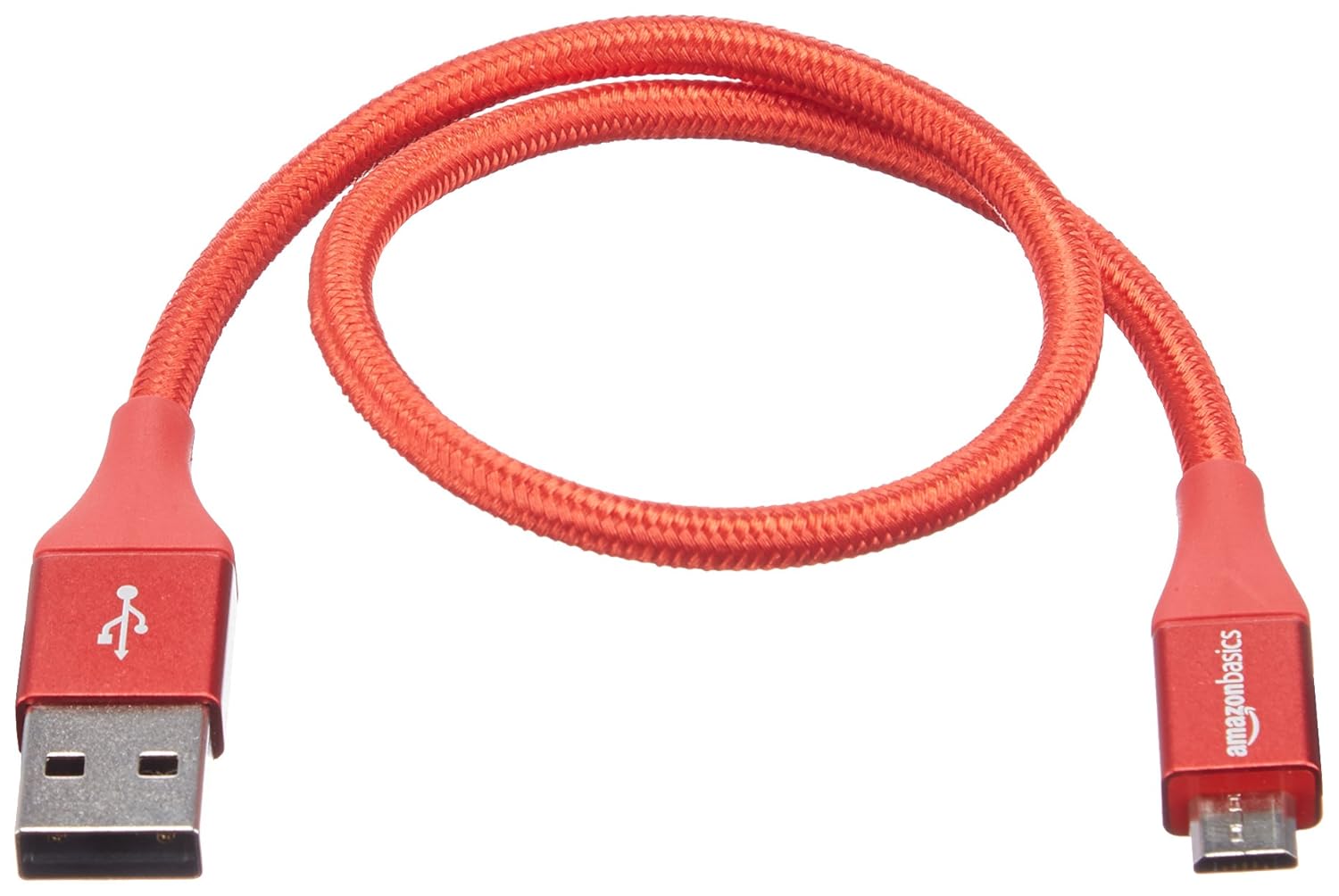 Amazonbasics Micro USB Fast Charging Cable for Smartphone (1 Feet, Red)