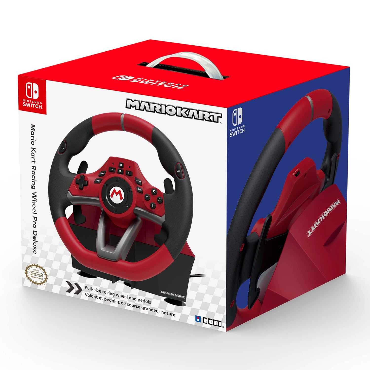 Hori Officially Licensed Nintendo: Mario Kart Racing Wheel - Pro Deluxe (Switch) - Nintendo Switch