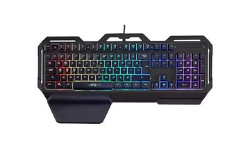 Cosmic Byte CB-GK-17 Galactic Wired Gaming Keyboard with Aluminium Body, 7 Color RGB Backlit with Effects, Anti-Ghosting (Black)
