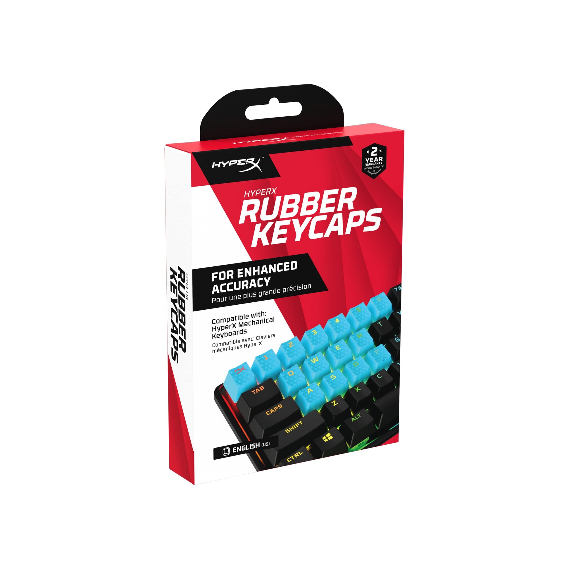 Hyperx Double Shot Pbt Pudding Full OEM Profile, English Us Layout 104 Keycaps Set with Translucent Layer for Mechanical Keyboards - Black (Hkcpxp-Bk-Us/G)