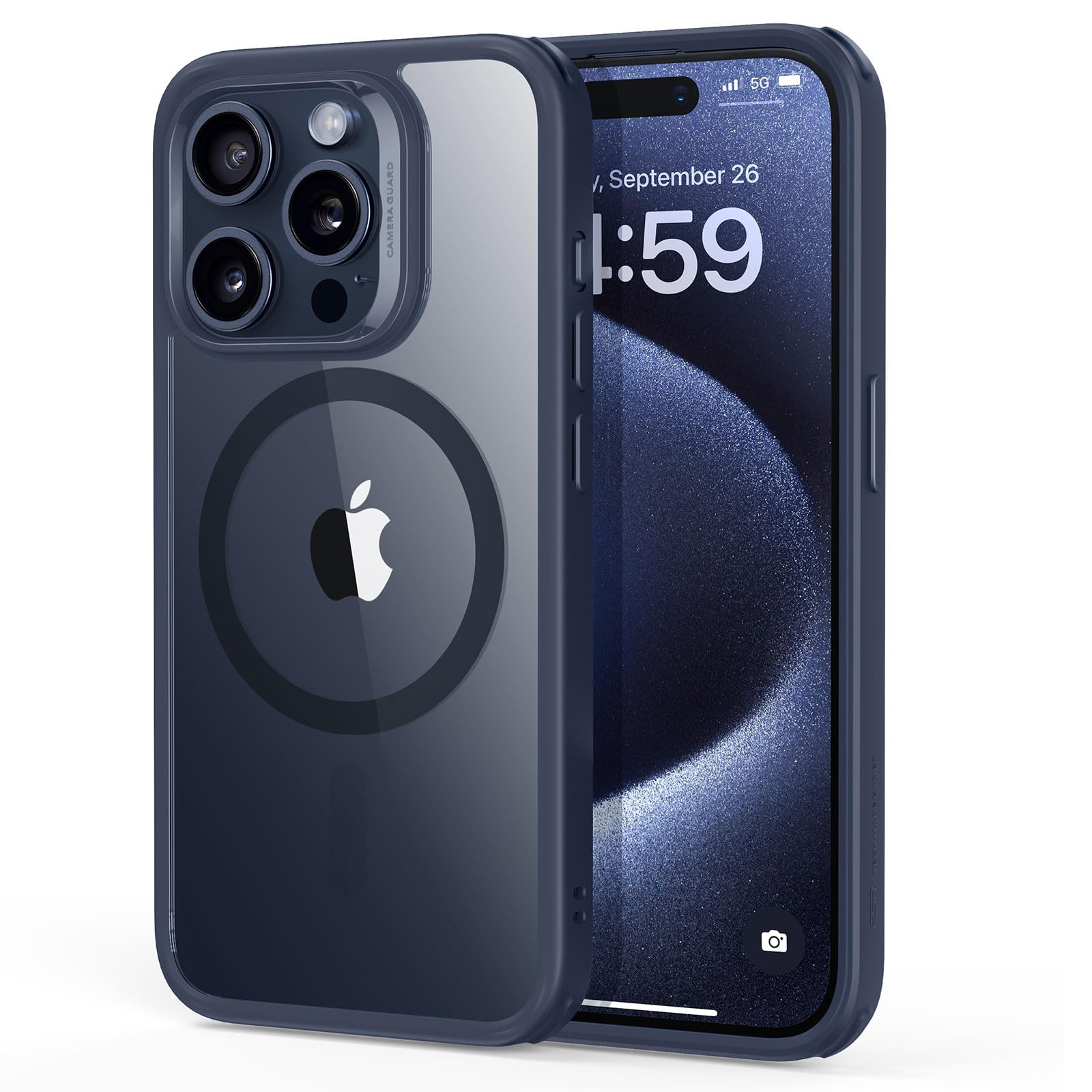 ESR For iPhone 15 Pro Max Case,Compatible With Magsafe,Military-Grade Case Protection,Yellowing Resistant,Scratch-Resistant TPU Back,Magnetic Phone Case For iPhone 15 Pro Max,Classic Series,Clear