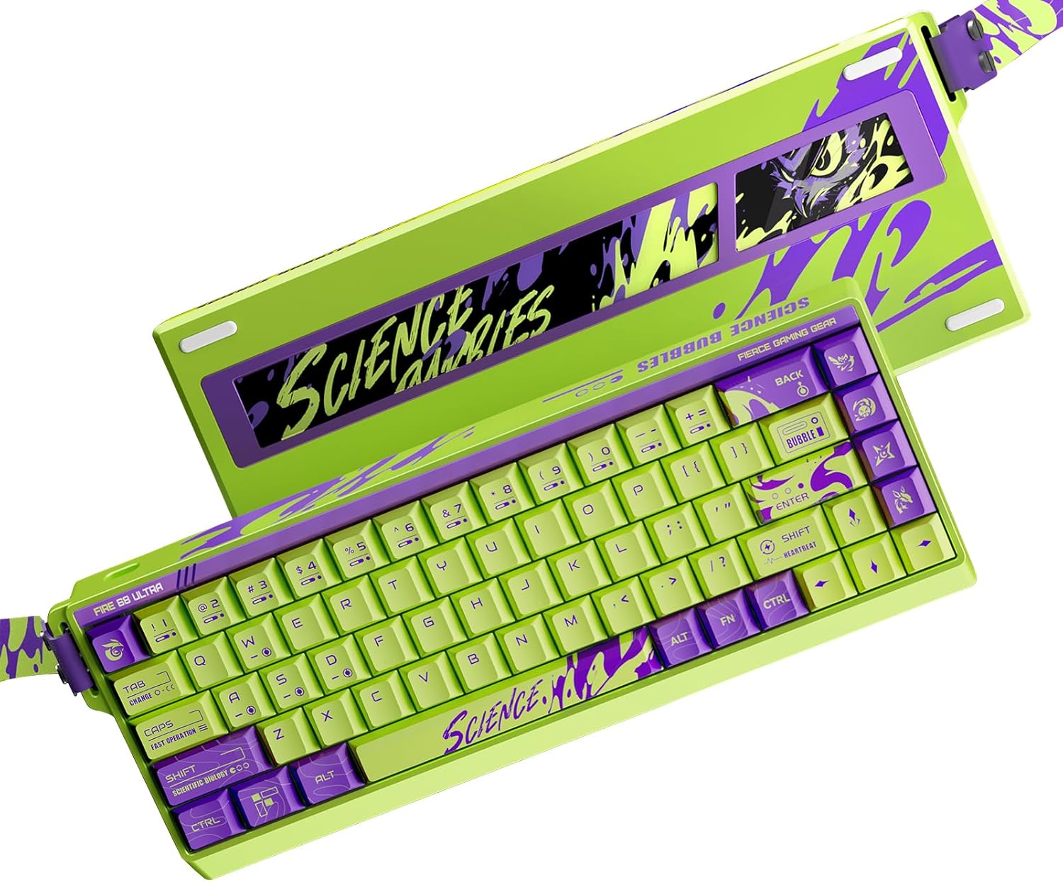 Hyekit FGG MADLIONS Fire68 Ultra Limited 65% Aluminum CNC Magnetic Switch Gaming Keyboard with Adjustable Actuation, 8K Hz Polling Rate, Magnetic Jade Pro, Rapid Trigger Wired Hall Effect RGB Keyboard
