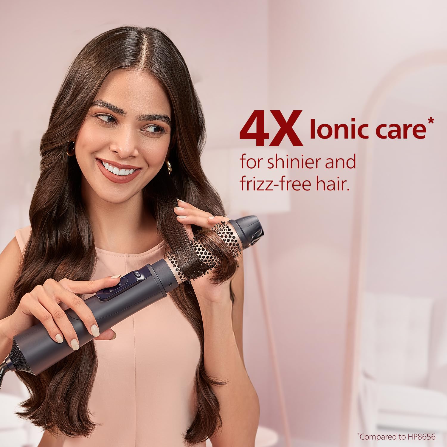 Philips India’s No.1 Hair Styling Brand 2-in-1 Airstyler | Straightening Brush + Hot Air Brush Combo | 3X Volume | 50% Less Breakage,2 Attachments, 3 Heat Settings, Cool Shot, For Indian Hair