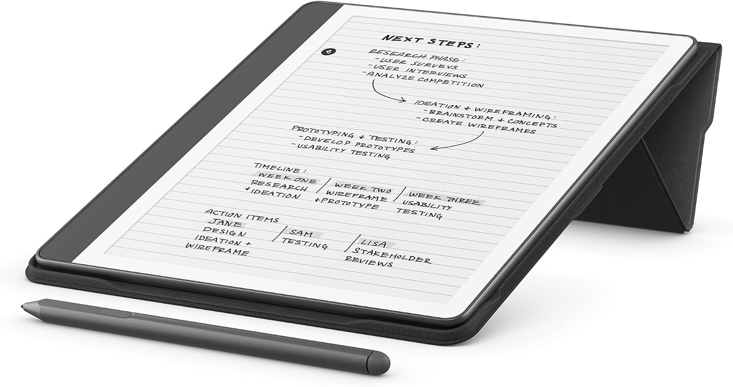 Amazon Kindle Scribe Folio Cover with Magnetic Attach, Sleek Protective Case - Premium Leather