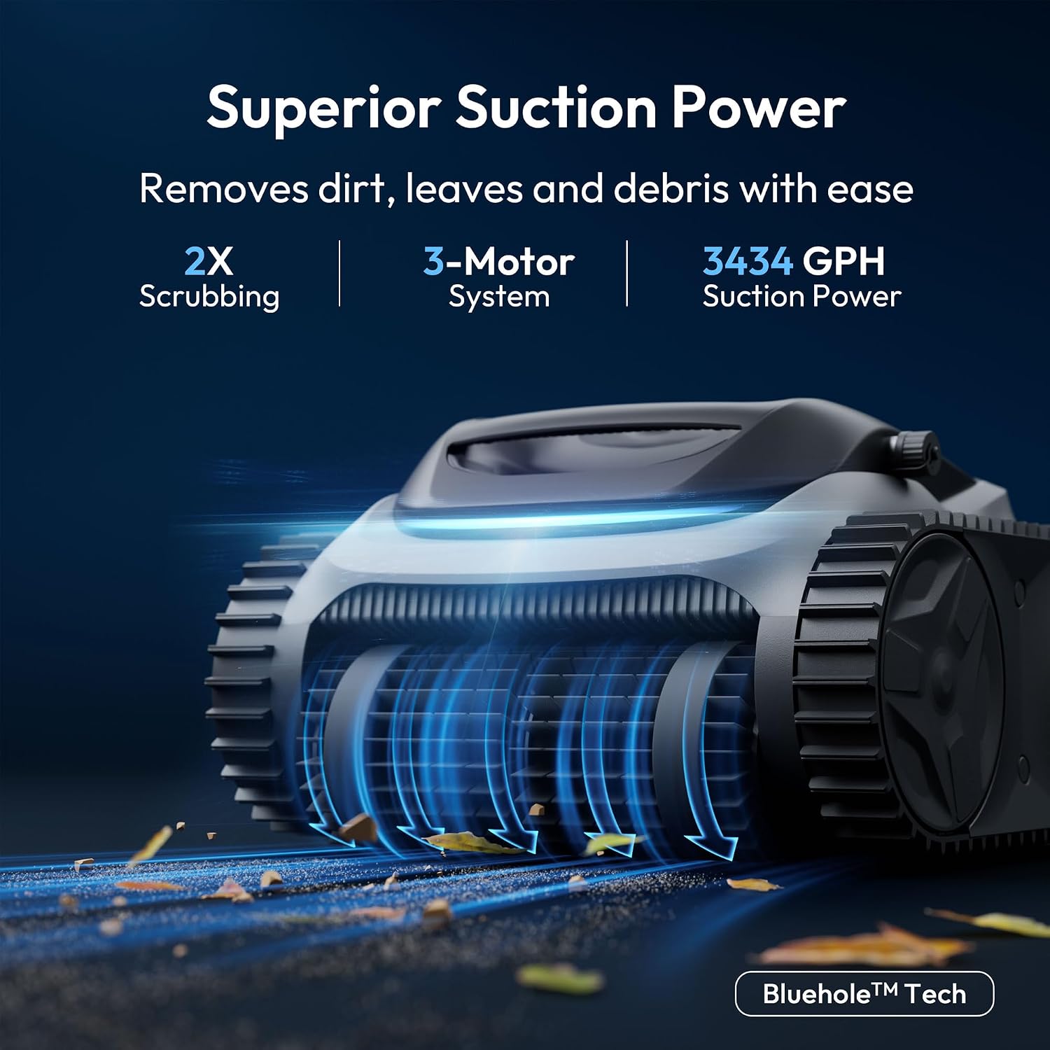 (2026 New) Bubot 700 Cordless Roboitc Pool Cleaner, Pool Vacuum with 210-Min Rumtime, Superior Suction, Triple Motors, Floor/Wall/Waterline Cleaning, for Inground & Above-Ground Pool, Light Grey
