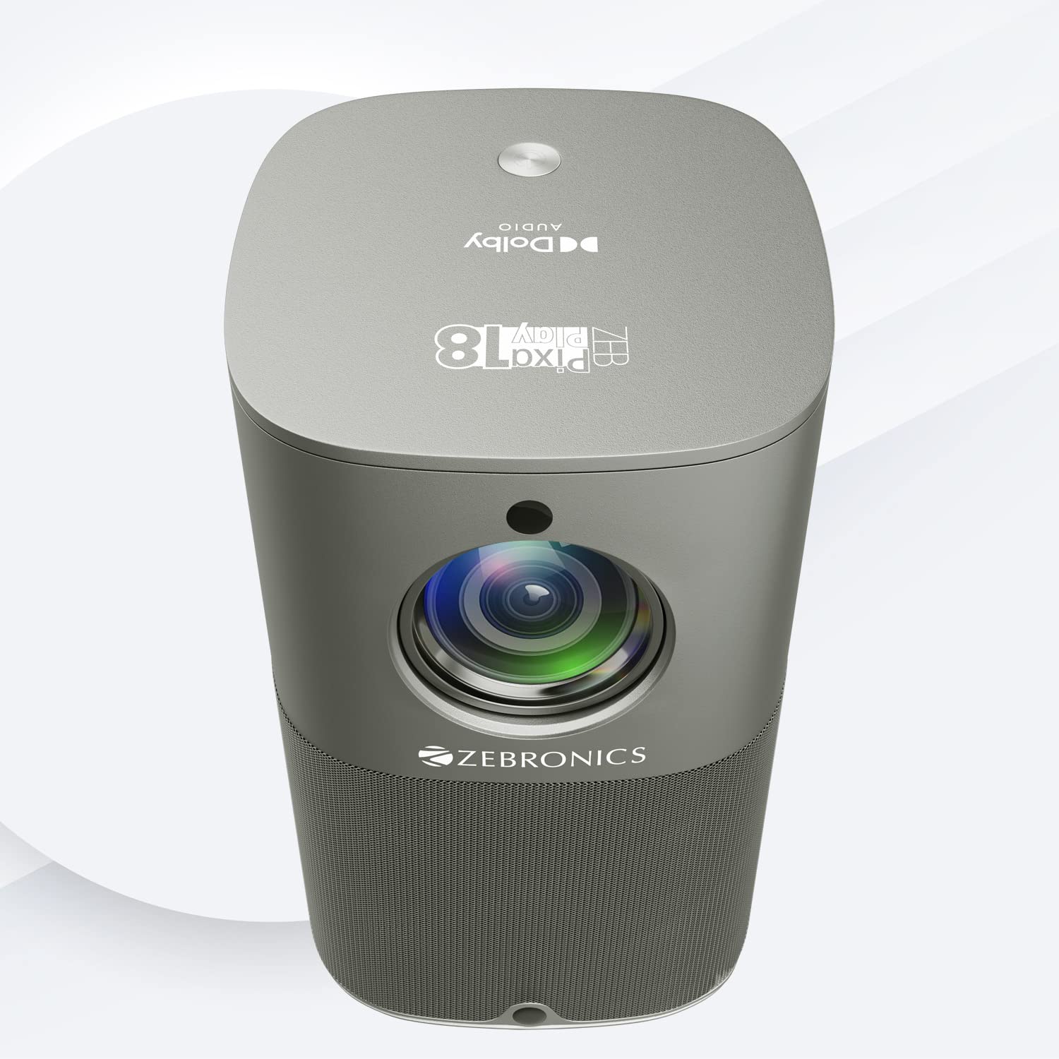 ZEBRONICS PIXAPLAY 18, Smart LED Vertical Projector, 3800 Lumens, 4K Support, Dolby Audio, 200 inch Screen Size, HDMI, USB, WiFi, Supports Bluetooth, 1080p Native, Electronic Focus, APP Support