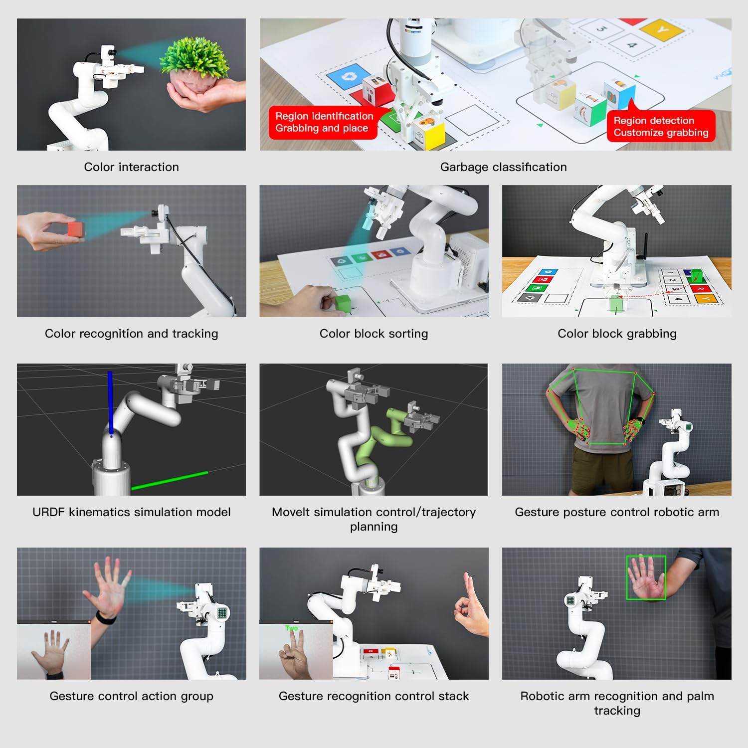 Yahboom 7Axis Collaborative Robot Arm for Jetson Orin NX Super 16GB 157TOPS AI Visual Recognition, Movelt, APP Control,ROS Education with Adaptive Gripper