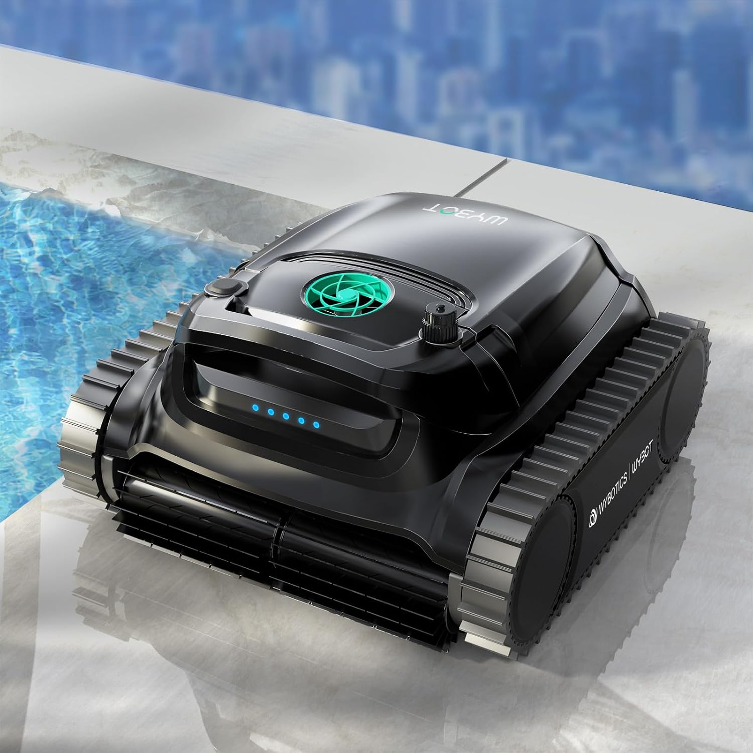WYBOT M1 Pool Cleaner Robot, App Controlled Robotic Pool Vacuum, 300 Mins Runtime, 6 Path Planning & 7 Working Modes, Dual Filtration System