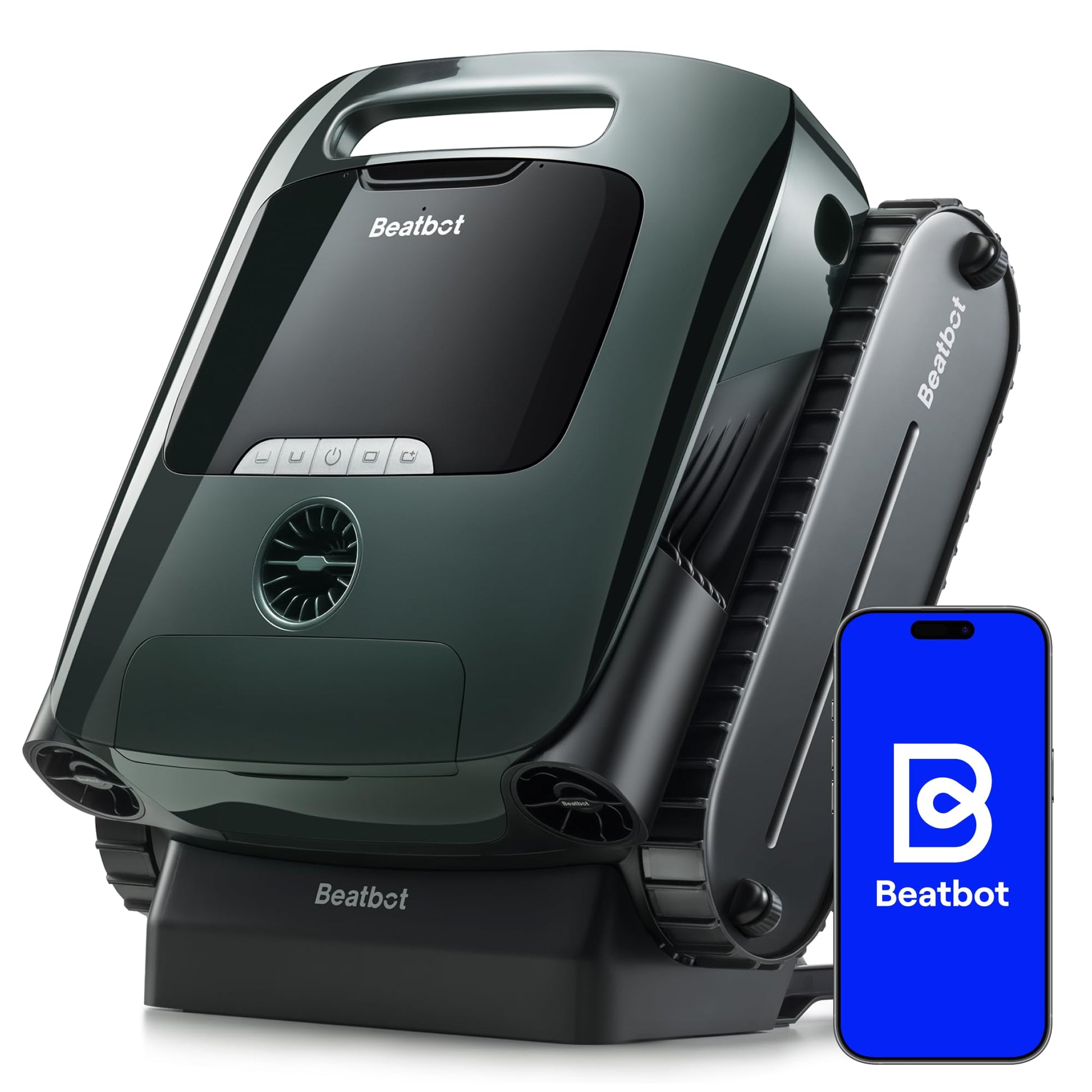 Beatbot AquaSense 2 Pro Cordless Robotic Pool Cleaner, Unmatched 5-in-1 Cleaning, Surface Parking, Skimmer with APP Control, Water Clarification, for Pools up to 3,875 Sq.ft – Obsidian