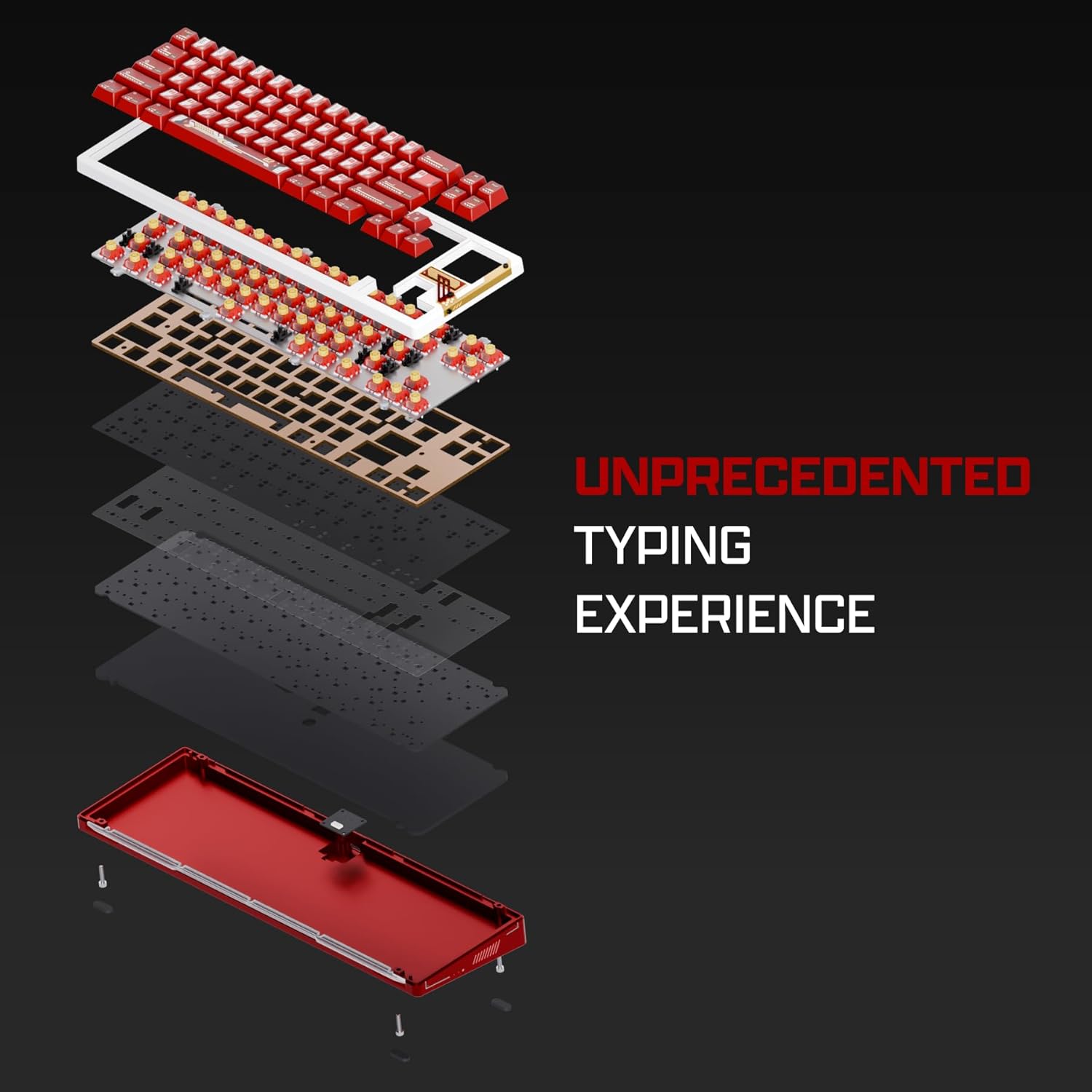 OOCTPK Chilkey Slice68 HE Gaming Keyboard: Hall Effect Aluminum Keyboard with Flux Switch, Rapid Trigger, 8K Polling, Per-Key RGB Gaming Magnetic Switch Key Board for Gaming (Red)