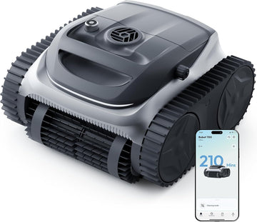 (2026 New) Bubot 700 Cordless Roboitc Pool Cleaner, Pool Vacuum with 210-Min Rumtime, Superior Suction, Triple Motors, Floor/Wall/Waterline Cleaning, for Inground & Above-Ground Pool, Light Grey