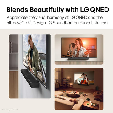 LG New Launch SQ75TR, 600W, 5.1.1Ch, Dolby Atmos, Center Up-Firing Speaker, AI Sound Pro, Wow Synergy, Wireless Subwoofer, Rear Speaker Inbuilt Receiver, QNED Matching Bracket Inside (2024 QNED TV)