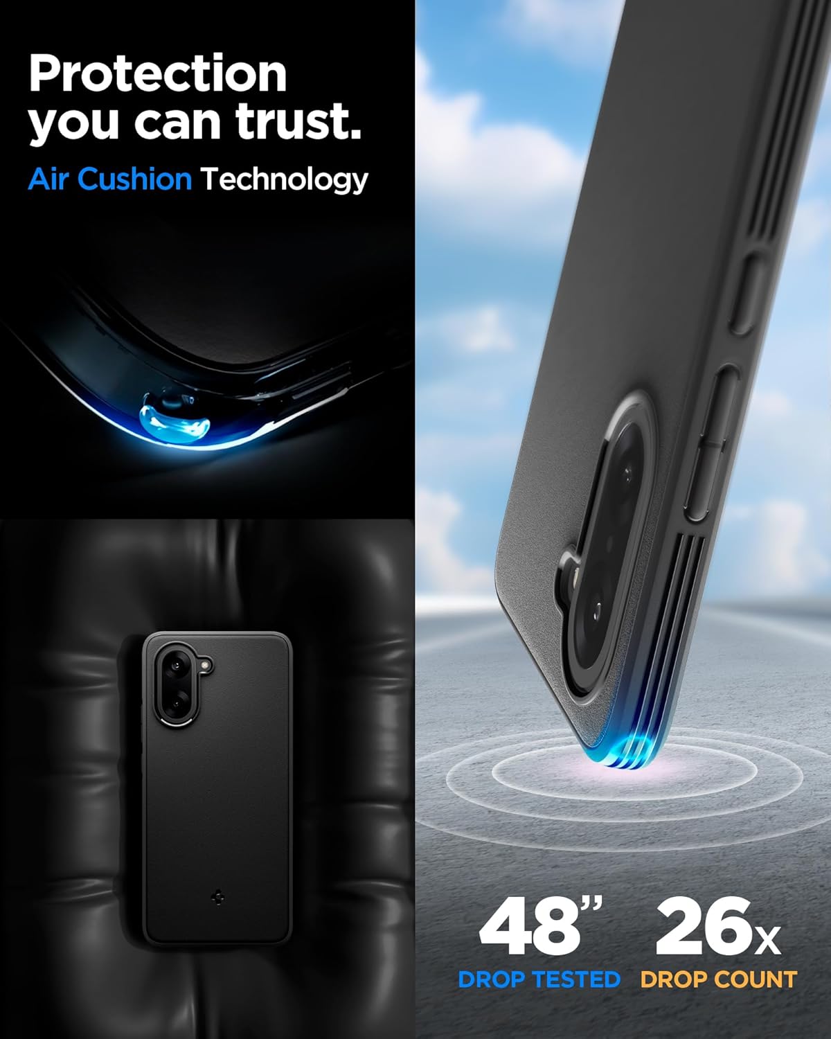 Spigen Essential Sand Blast for OnePlus Nord CE 5 5G Case, OnePlus Nord CE 5 5G Back Cover (2025) - TPU｜Matte Black