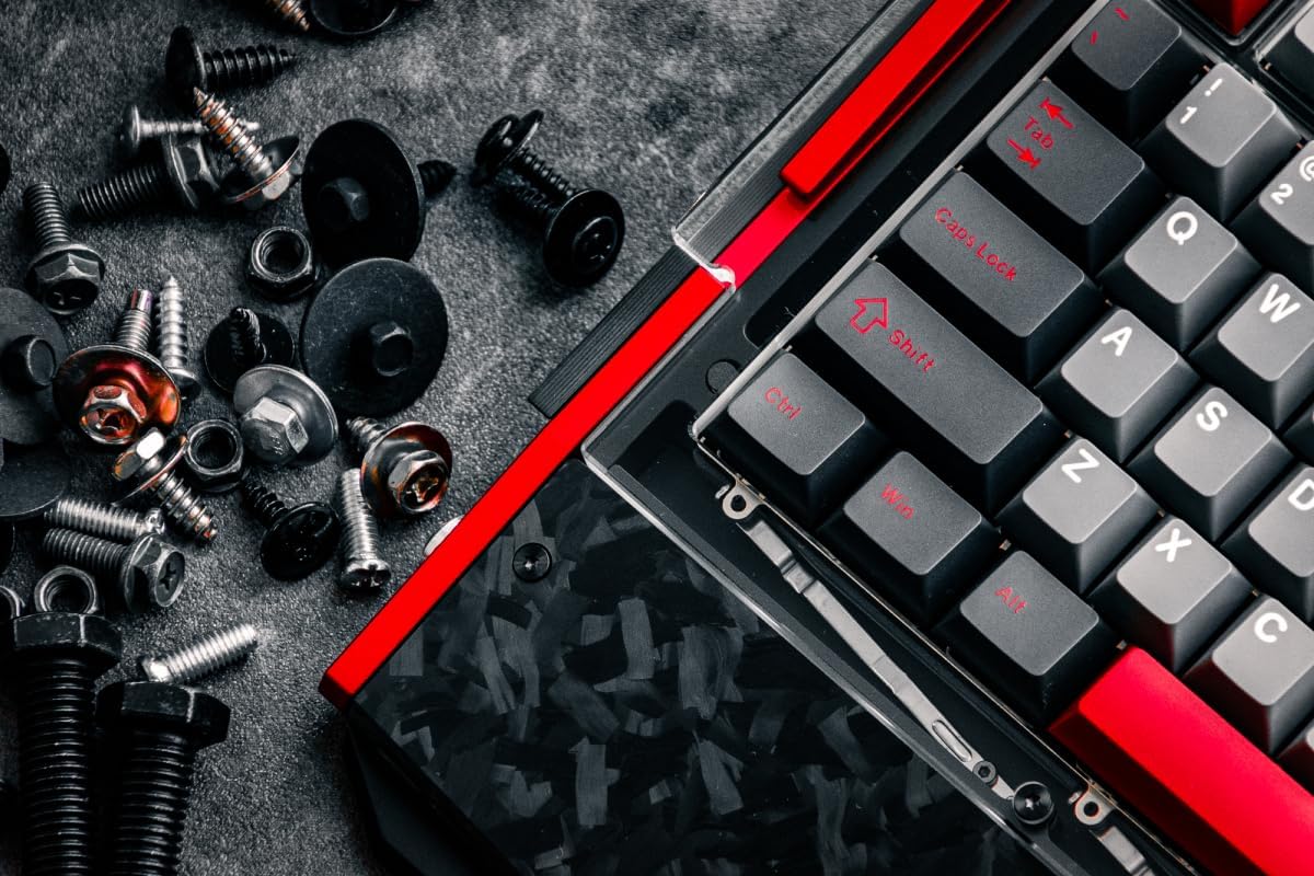 Black Diamond 75% RT Computer Electronic Wireless Mechanical Keyboards, 1ms Latency, Leaf Spring Mount, Custom Fixed Wall Magnetic Switch, Color