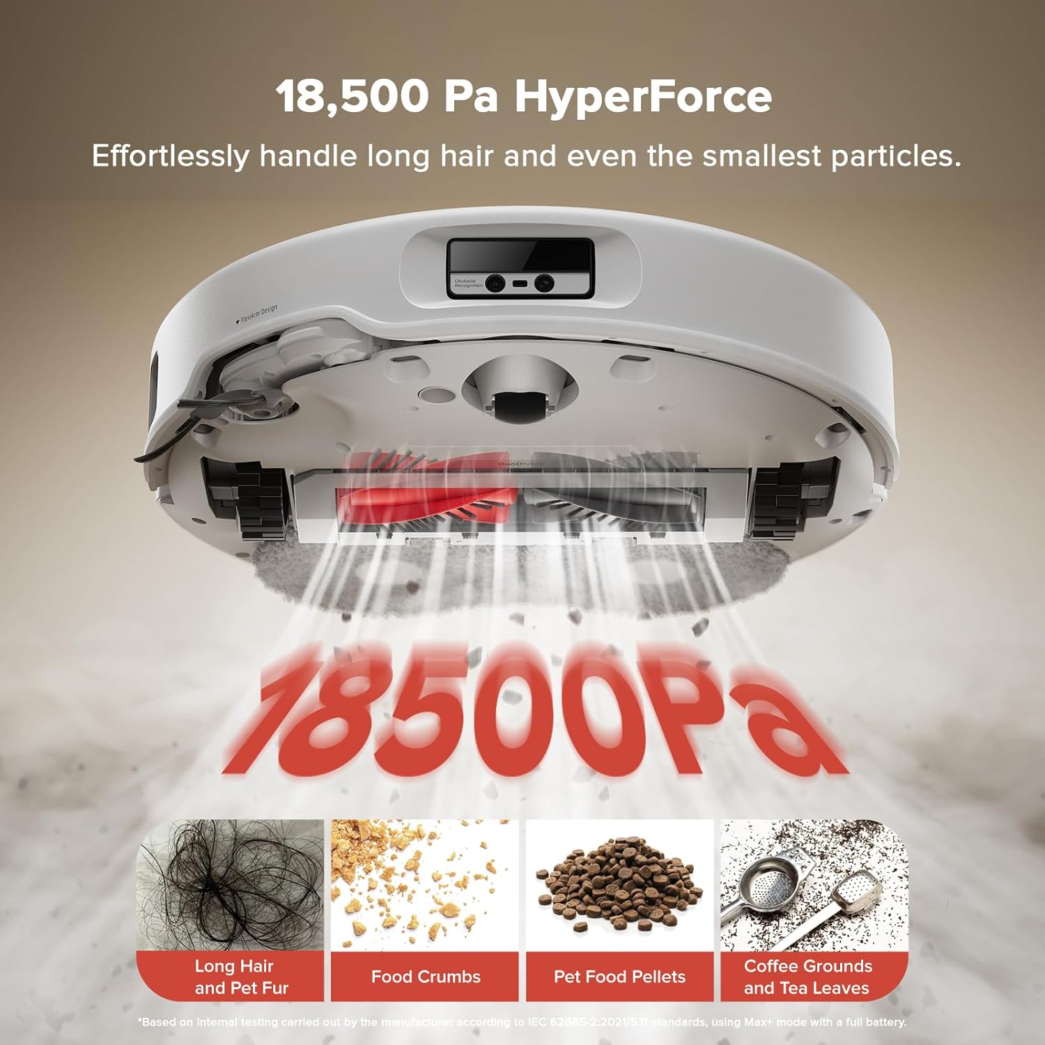 roborock Qrevo Curv Robot Vacuum and Mop, 18,500Pa Suction, Zero-Tangling, AdaptiLift Chassis, FlexiArm Technology, Hot Water Mop Washing & Dock Self Cleaning, Al Obstacle Recognition