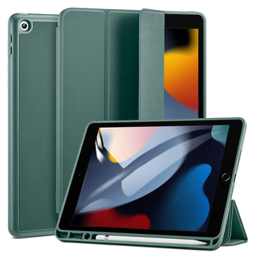 ESR for iPad 9th/8th/7th Generation Cover, iPad 10.2 Case (2021/2020/2019 Models), with Pencil Holder, Trifold Viewing Stand, Auto Sleep/Wake Cover, Rebound Series Case, Frosted Green