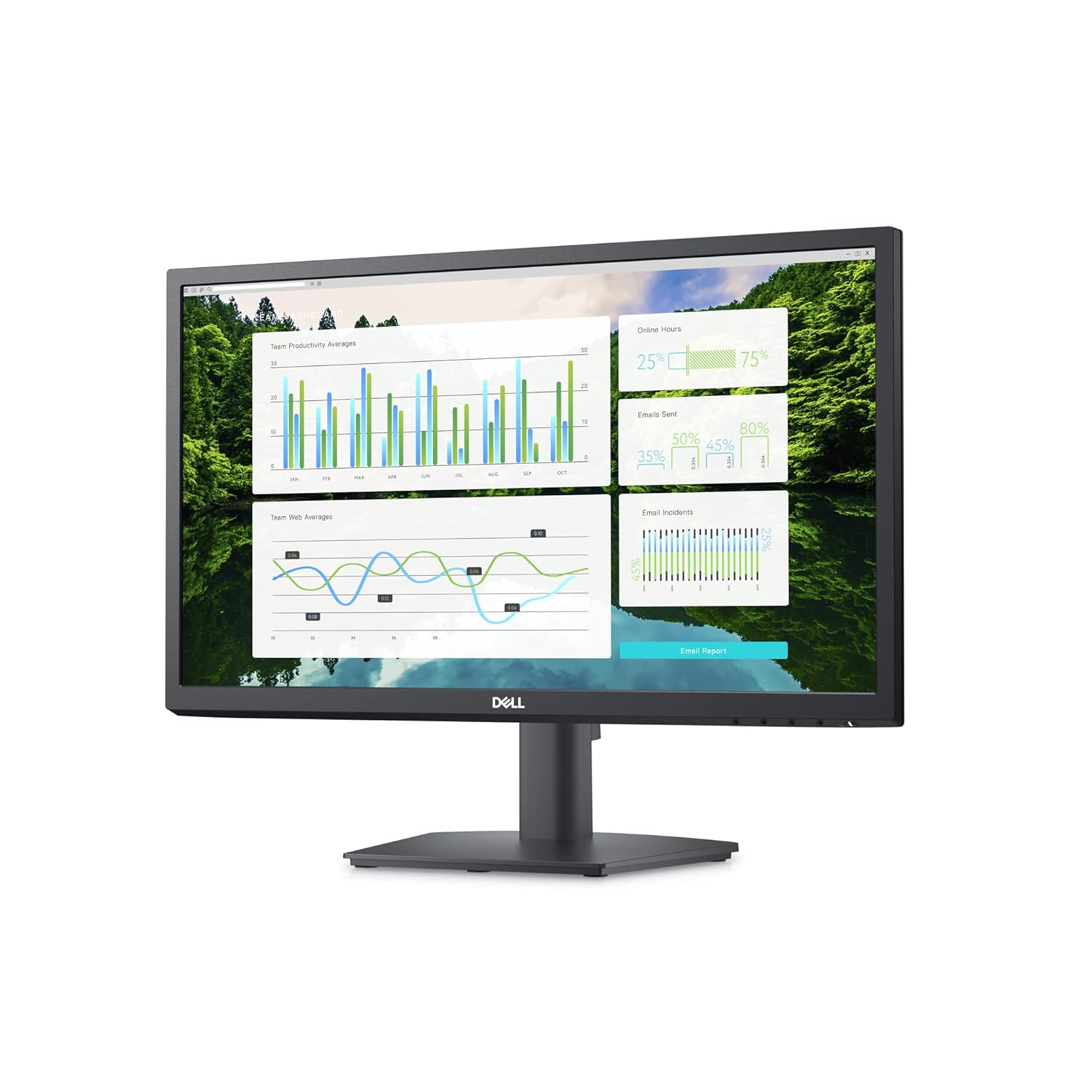 Dell-E2223HN (54.61 cm) FHD Monitor 1920 x 1080 at 60Hz, VA Panel, Brightness 250 cd/m², 16.7m Colours, Colour Gamut 72% (CIE 1931), 83% (CIE 1976), Anti-Glare, Wide Viewing Angle, 3 Year Warranty