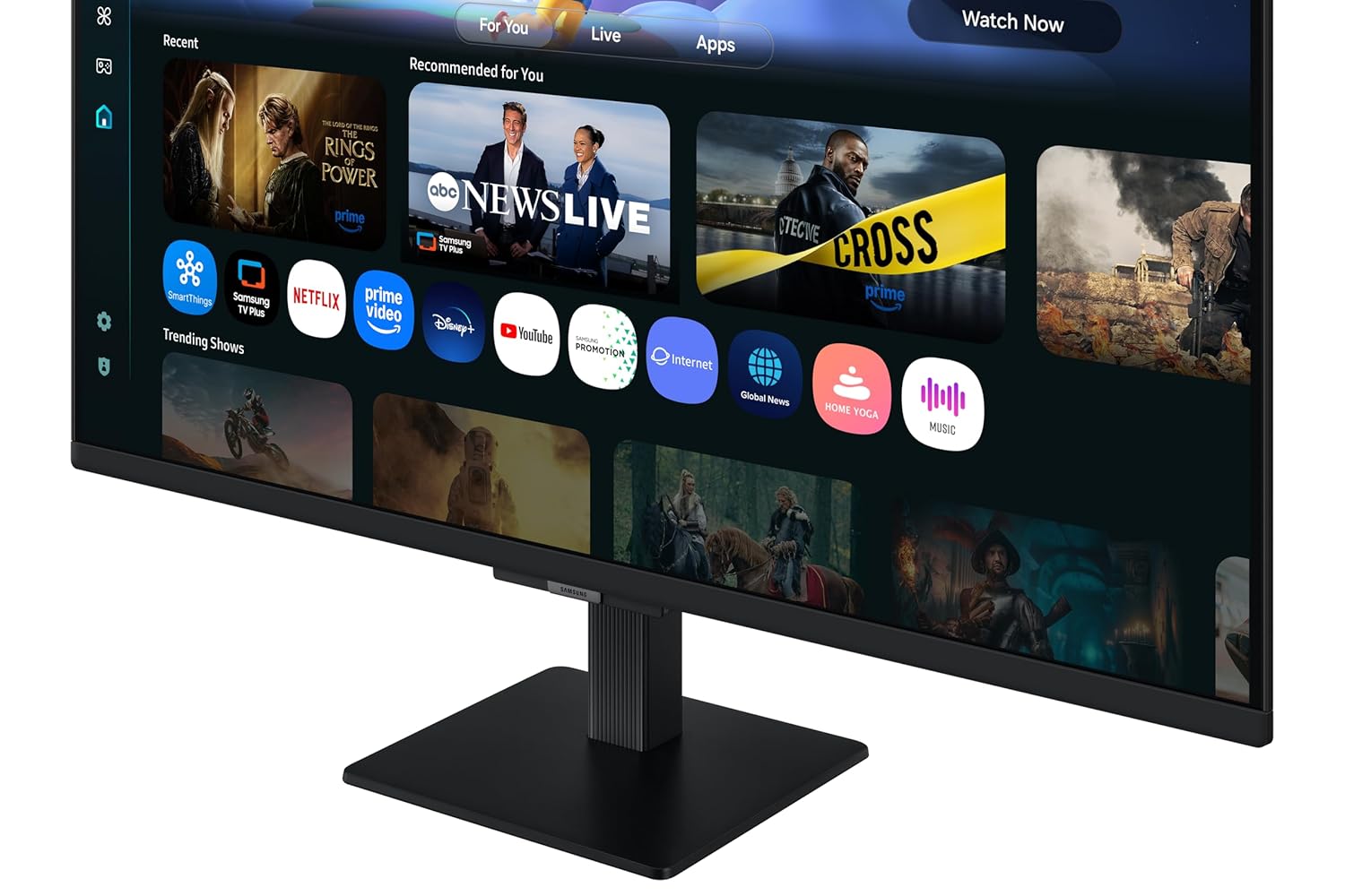 Samsung 32" (80cm) M5 Smart Monitor with Smart TV Experience|FHD 1920 x 1080|Screen Mirroring TV Plus|Speakers|Adaptive Sound|Wi-Fi|HDMI|Bluetooth|LS32FM500EWXXL|Black