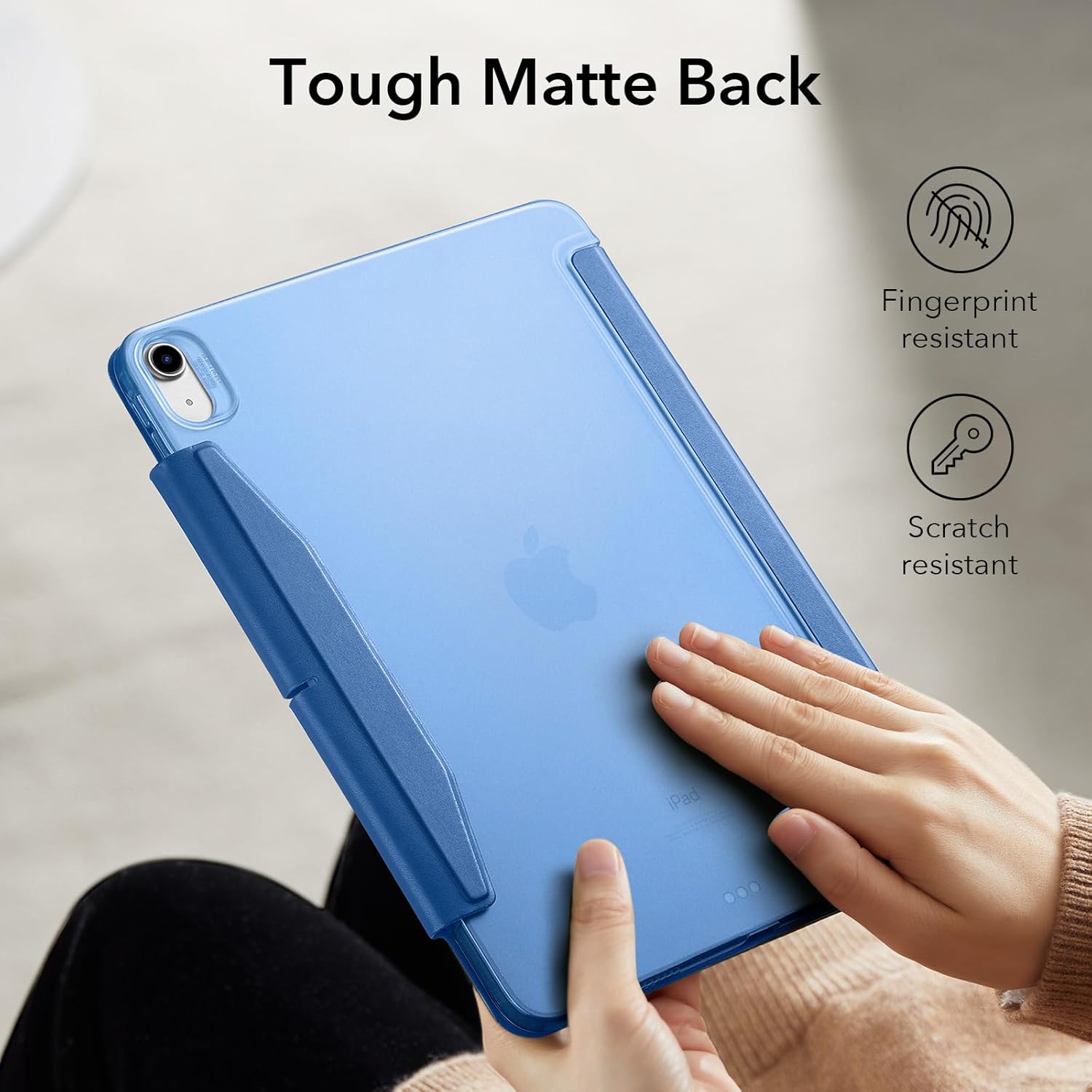 ESR for iPad Air 11 inch Case M3/M2 (2025/2024), iPad Air 7th/6th/5th/4th Generation Cover Case 2022/2020, Smart Trifold Stand with Clasp, Support Pencil Pro/USB-C Charging, Ascend Series, Navy Blue