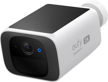 eufy Security SoloCam S220, Solar Security Camera, Wireless Security Camera Outdoor, 2K Resolution, Continuous Power, Built-in 8GB, No Subscription, HomeBase 3 Compatible, for Outdoor Surveillance
