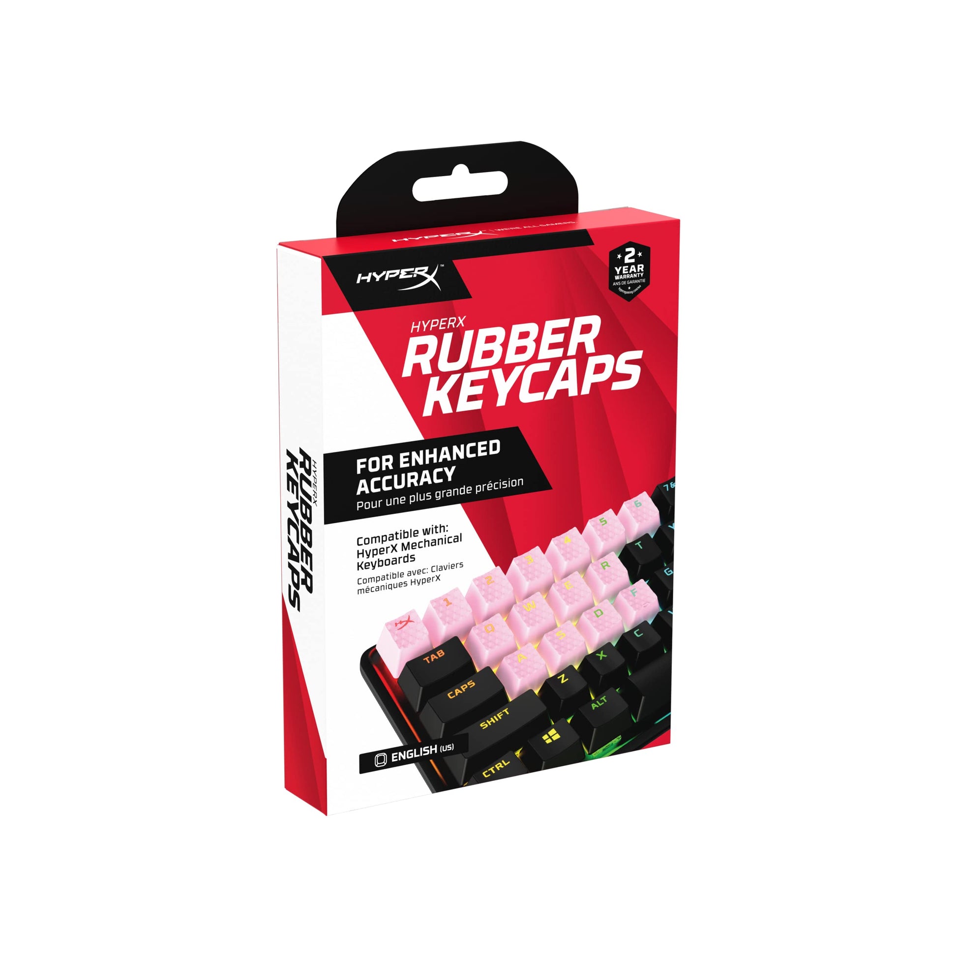 Hyperx Double Shot Pbt Pudding Full OEM Profile, English Us Layout 104 Keycaps Set with Translucent Layer for Mechanical Keyboards - Black (Hkcpxp-Bk-Us/G)