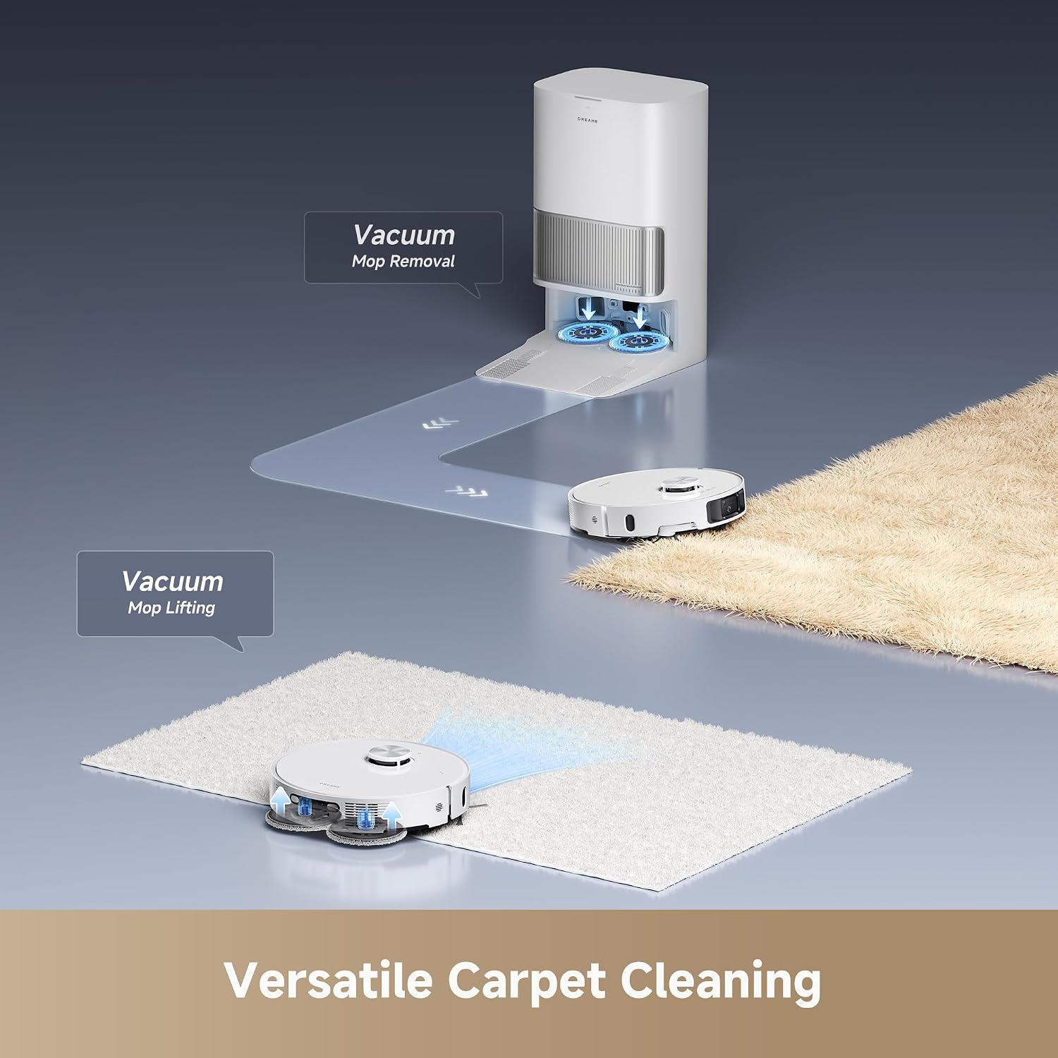 dreame L40s Ultra Robot Vacuum and Mop, 19,000Pa Suction & Auto Empty | Mop Self-Cleaning,100% Detangling DuoBrush, Extendable Mop & Side Brush, 1.57in (4cm) Obstacle Clearing, Smart Control
